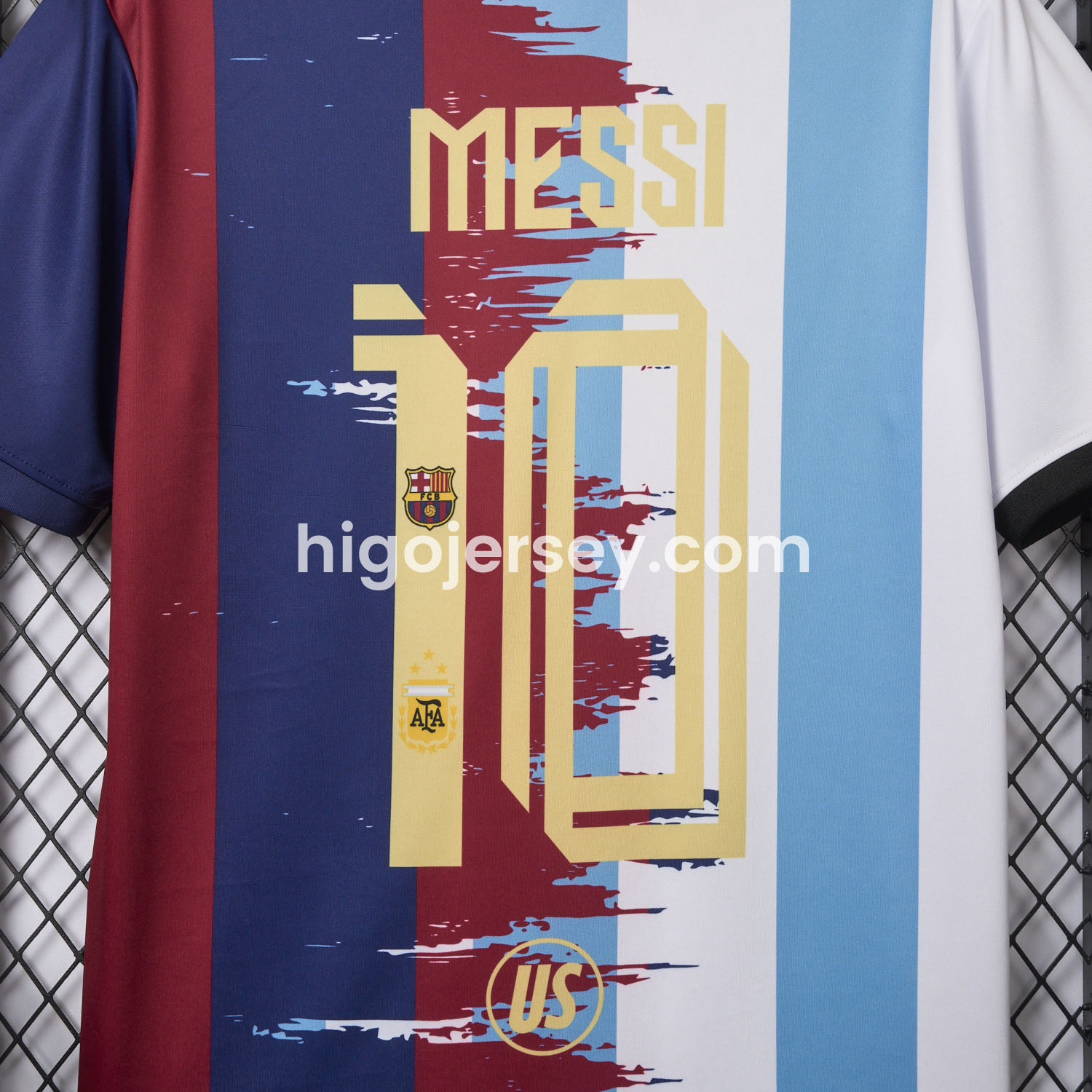 Higojerseys-Messi Argentina & Barcelona Special Jersey - Fans Version