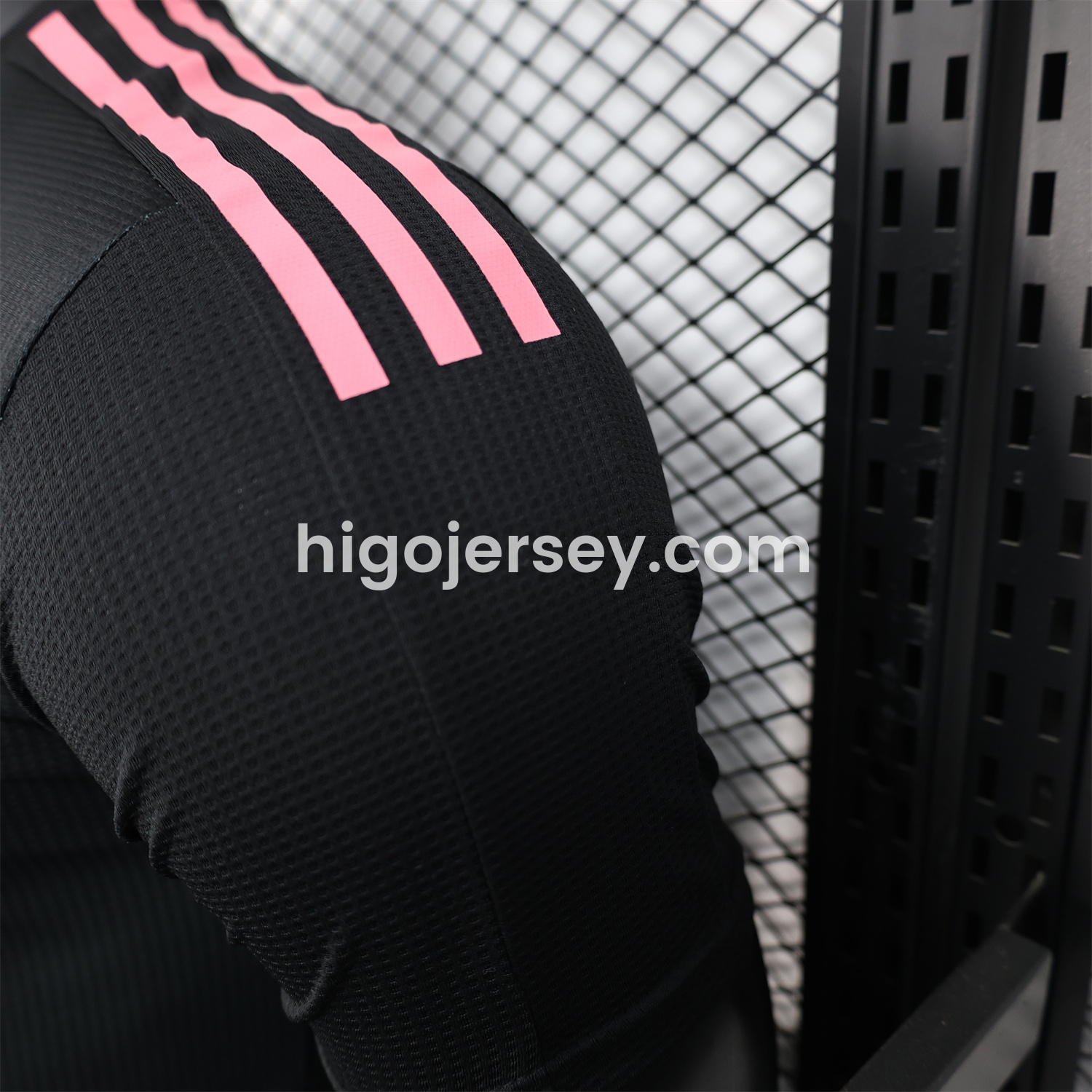 Higojerseys-Algeria 25-26 Pure Black Jersey with Pink Pattern - Player Version