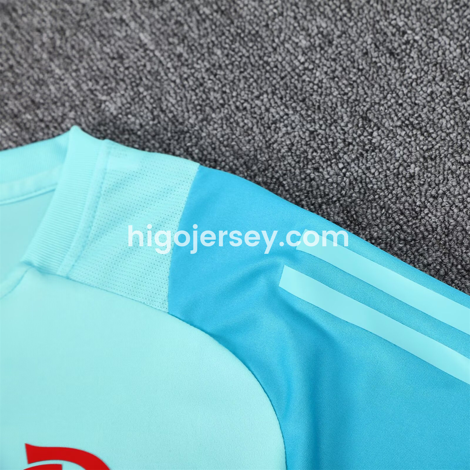 Higojerseys-Flamengo 25-26 Short-Sleeve Kids Training Set - Light Blue With Royal Blue