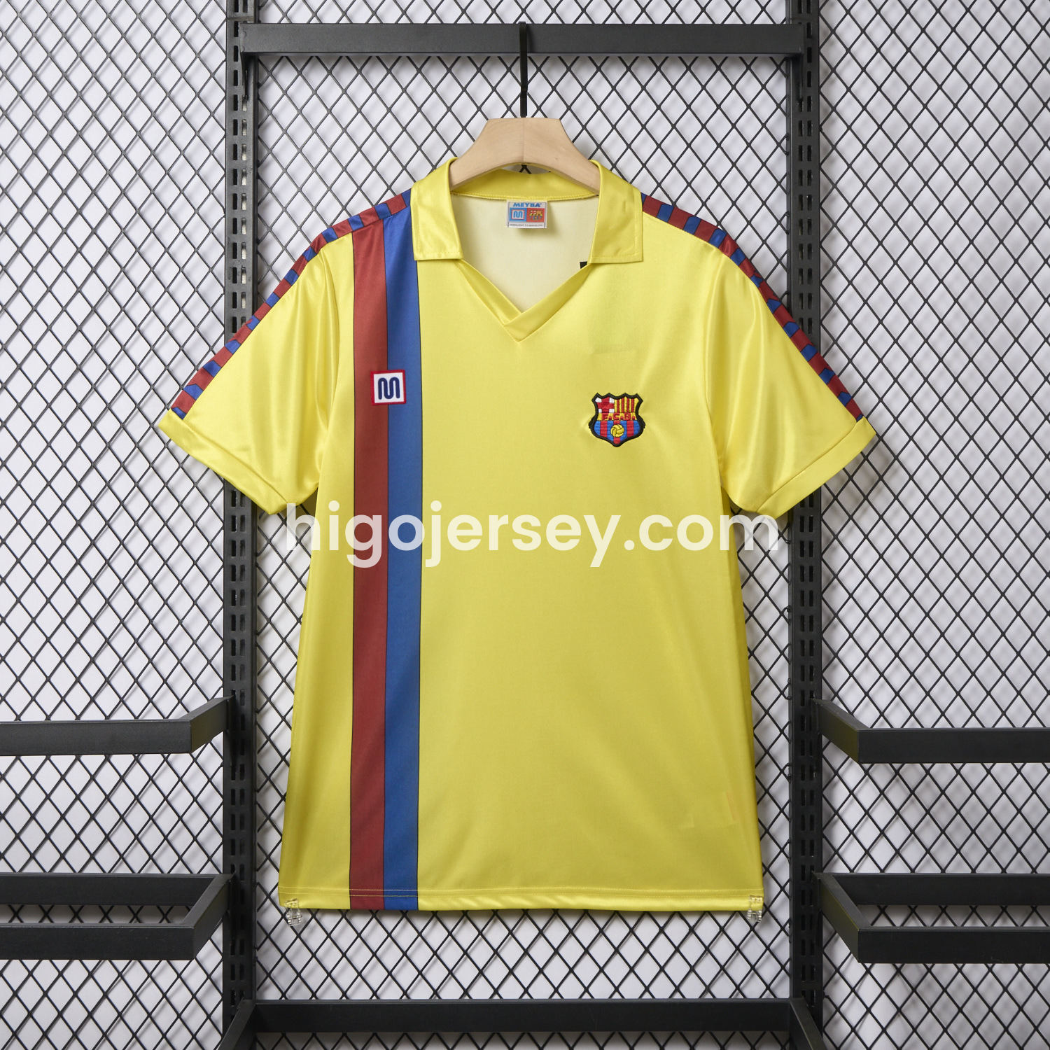 Higojerseys-Retro Barcelona 1982-84 Away Yellow Jersey
