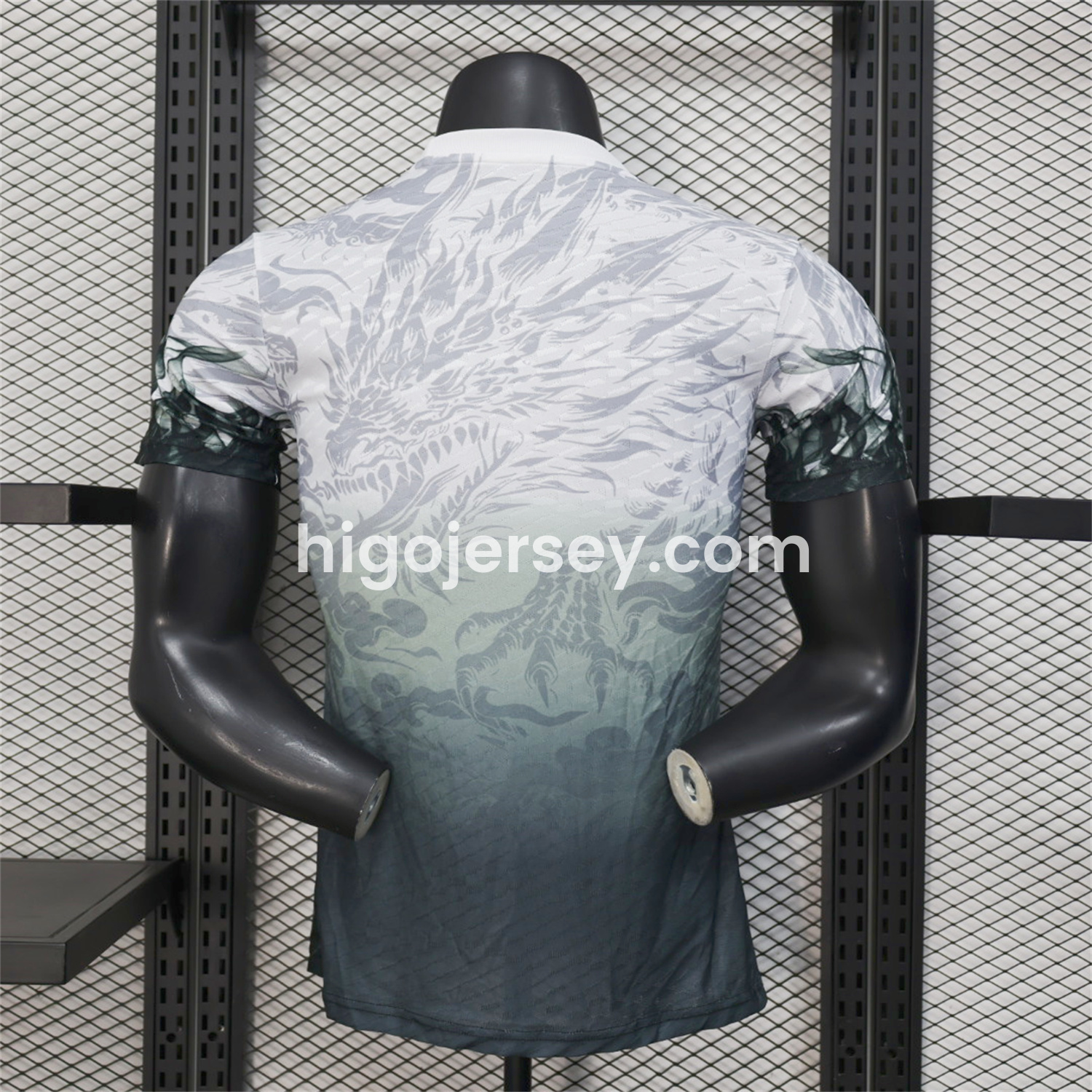 Higojerseys-Real Madrid 25-26 Black Green Dragon Soars White Jersey - Player Version