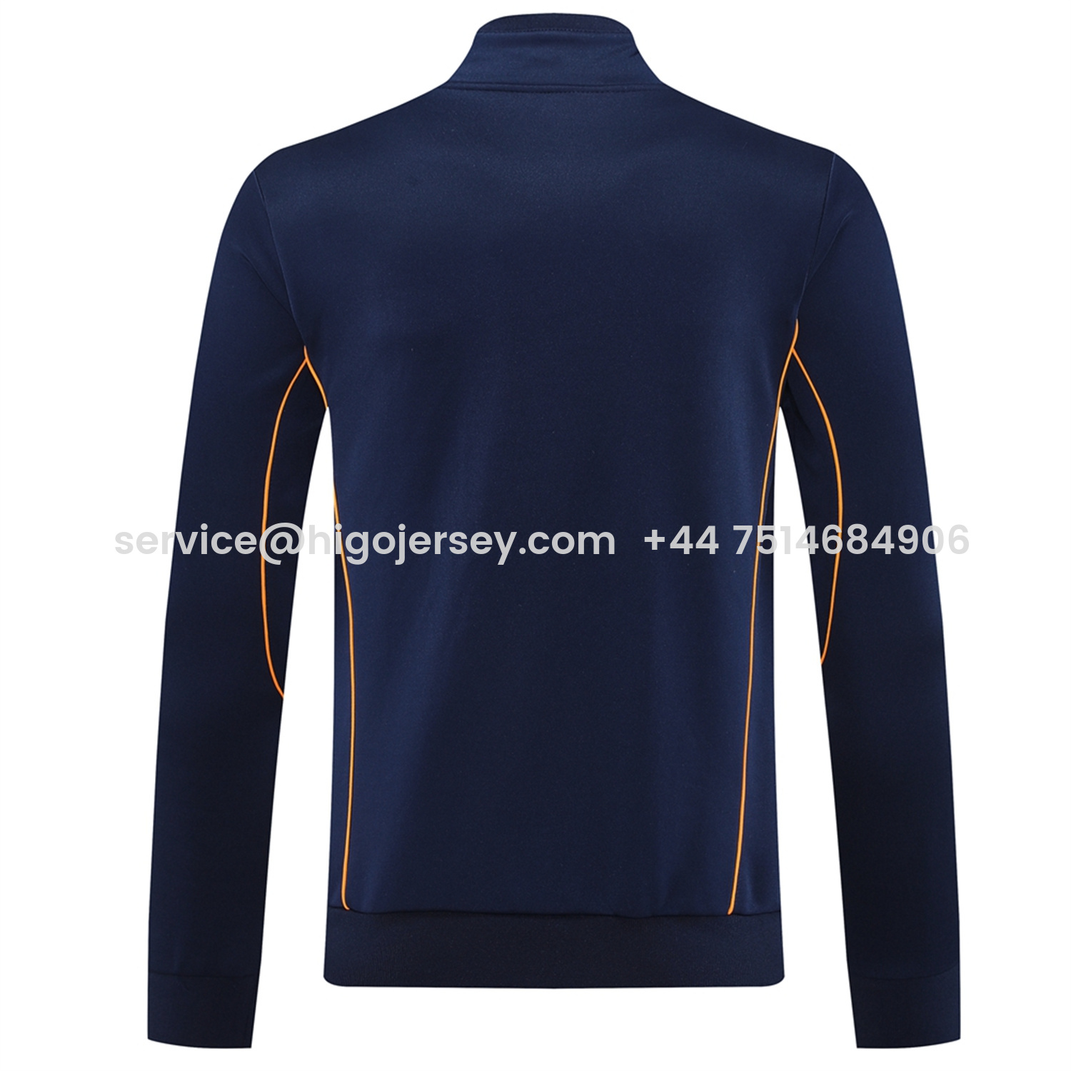 Higojerseys-Real Madrid 25-26 Jacket Training Tracksuit - Royal Blue Jackets & Pants with Orange Lines