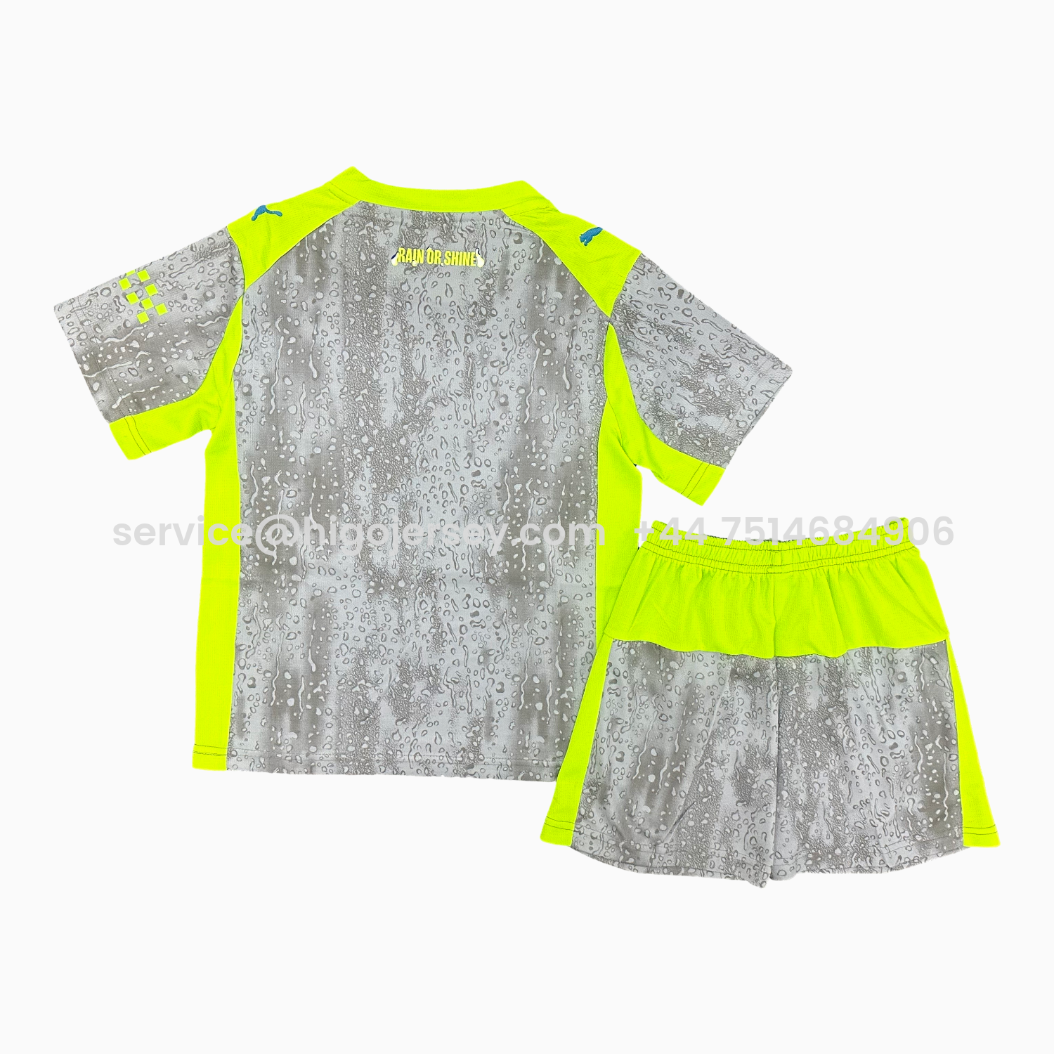 Higojerseys-Manchester City 25-26 Third Gray Kids Kit