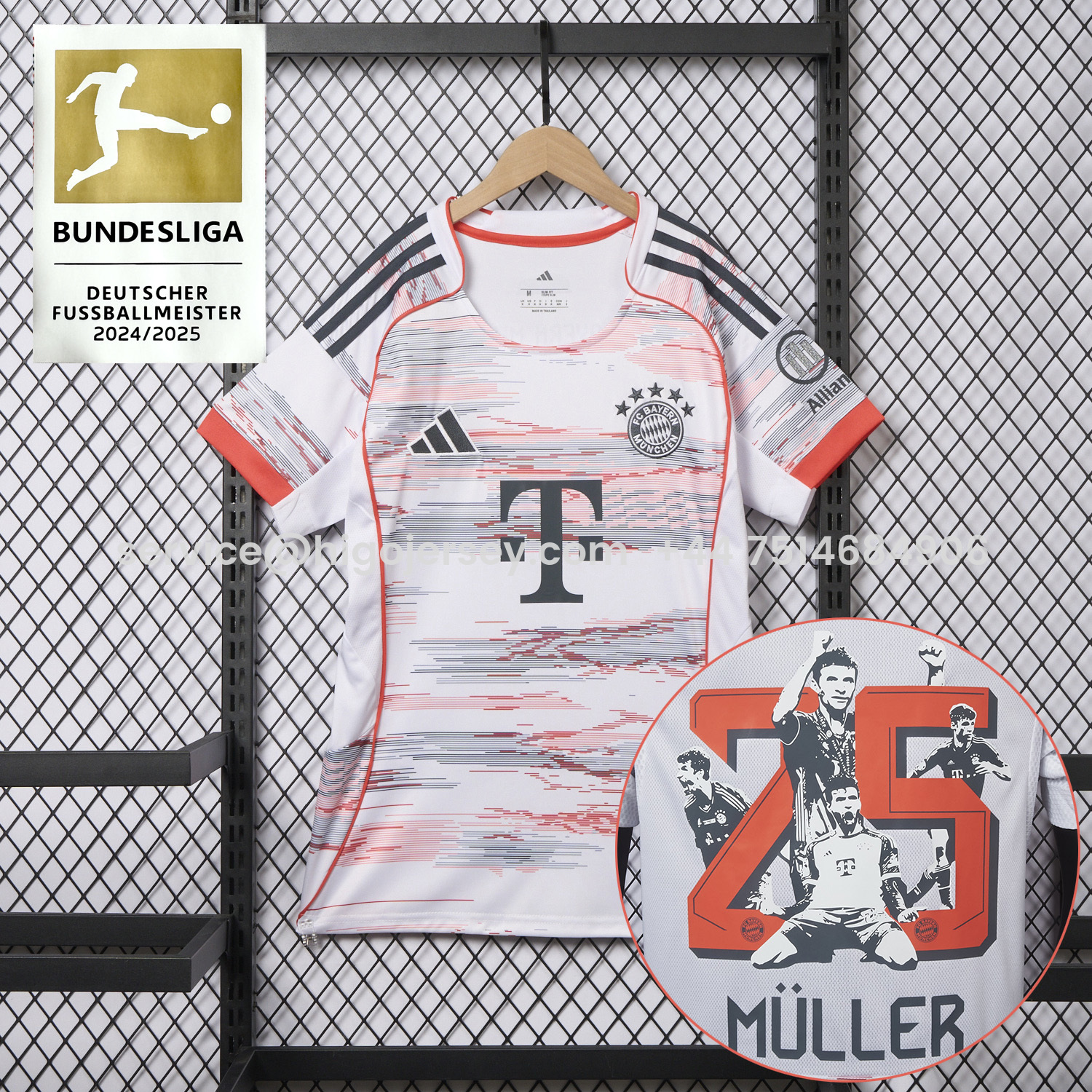 Higojerseys-【MÜLLER 25 Pattern】Women's Bayern Munich 25-26 Away Jersey