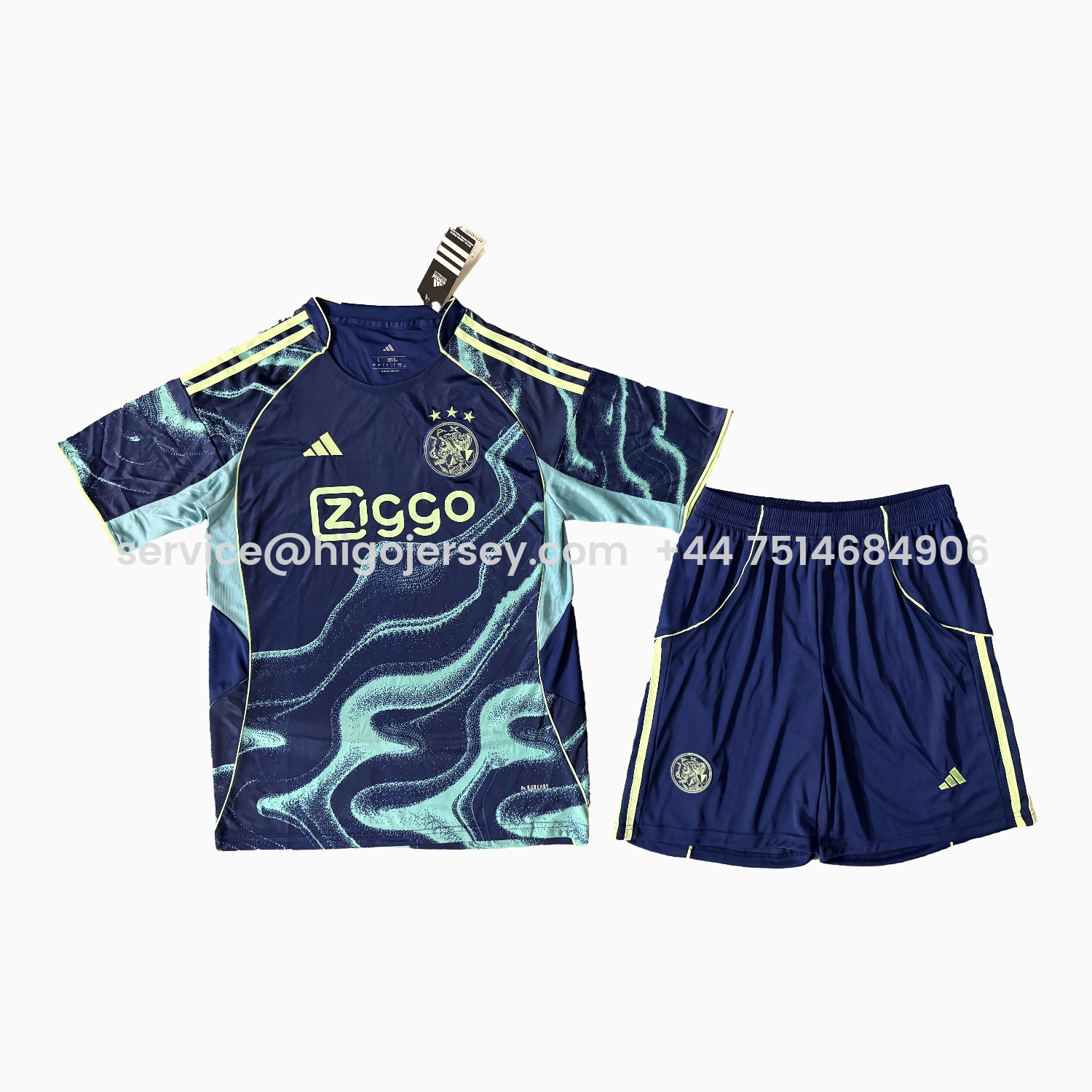 Higojerseys-Ajax 25-26 Away Men's Adult Jersey Set - Fans Version