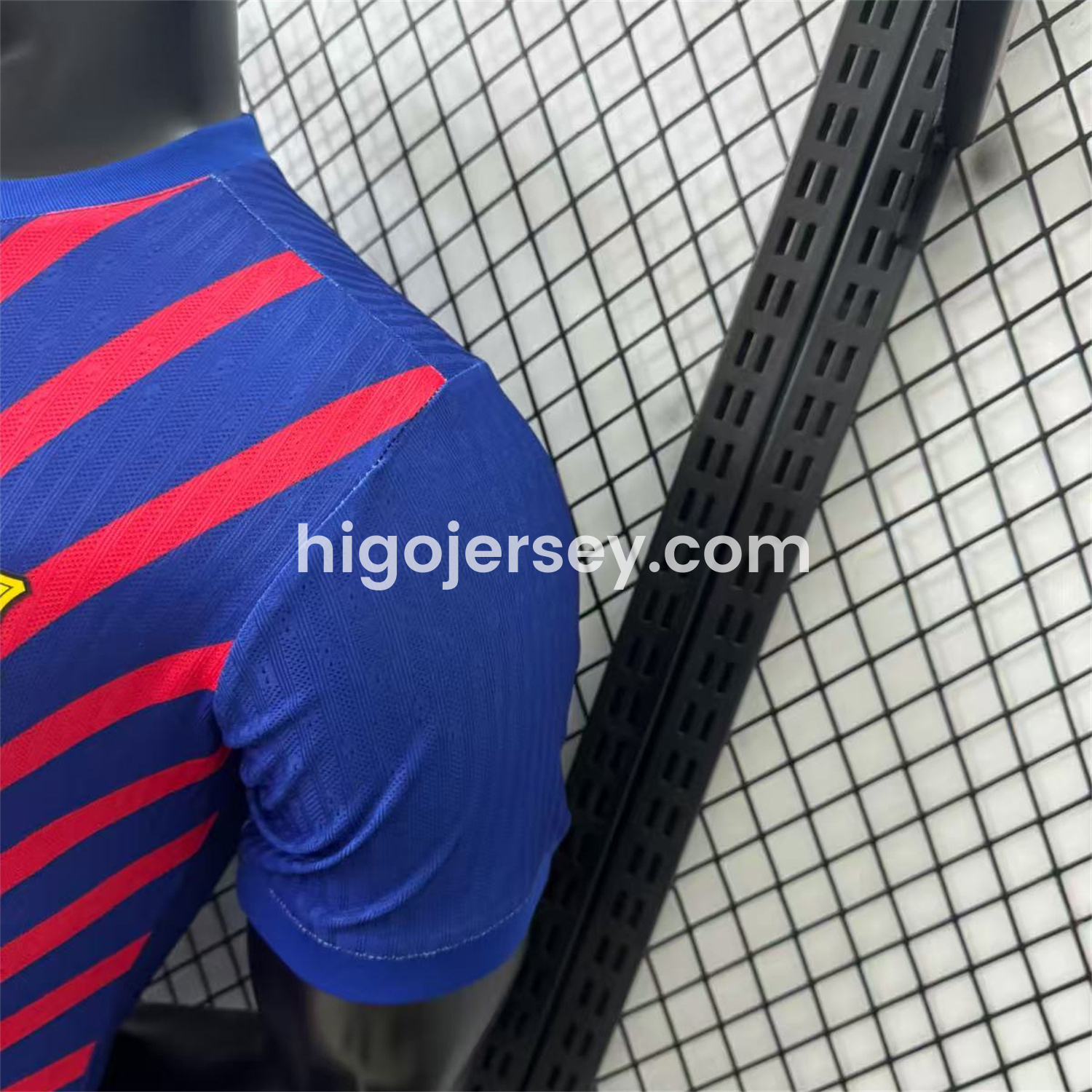 Higojerseys-Barcelona 25-26 One Piece Red Silhouette Special Blue Jersey - Player Version