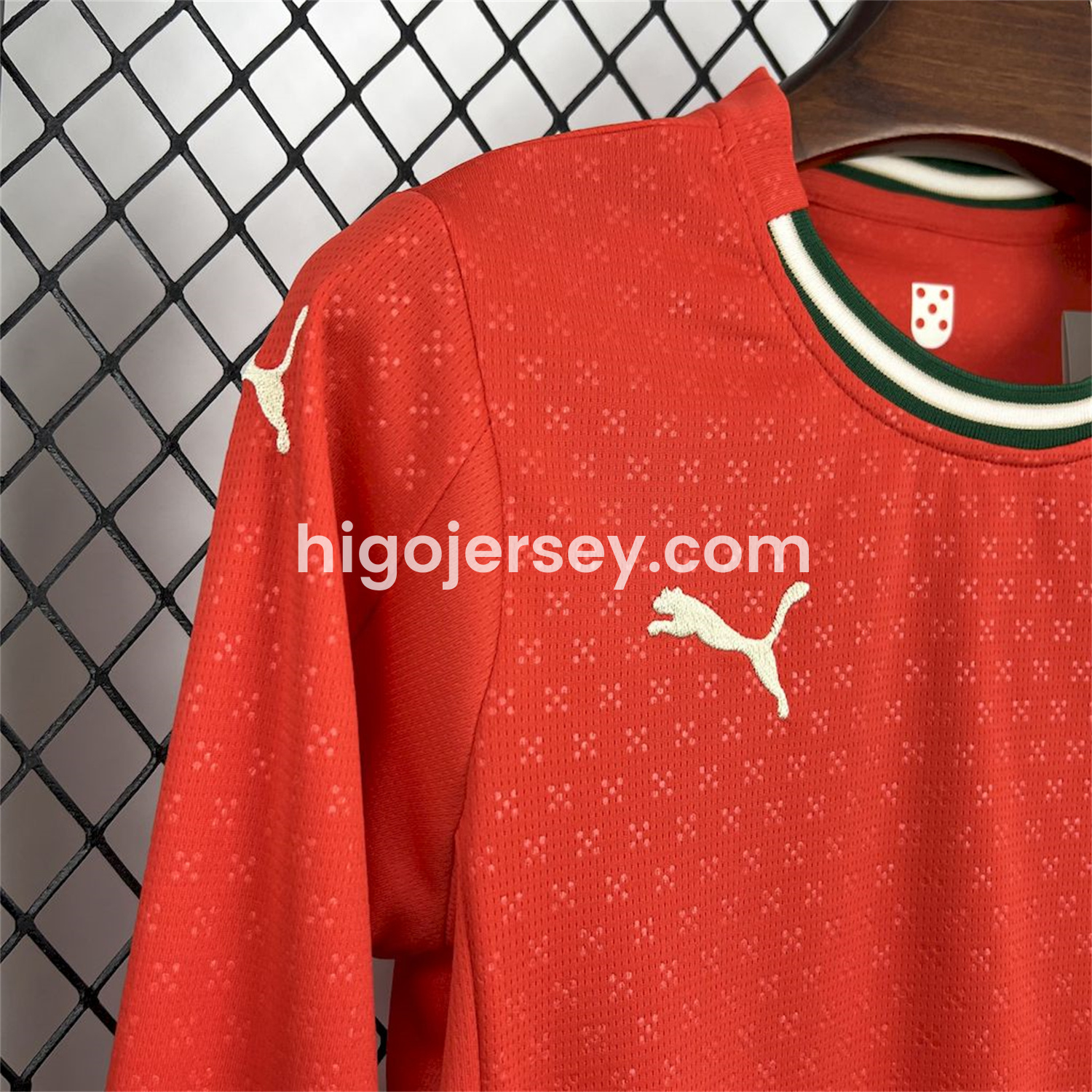 Higojerseys-Portugal 2025-26 Home Long Sleeves Kids Kit