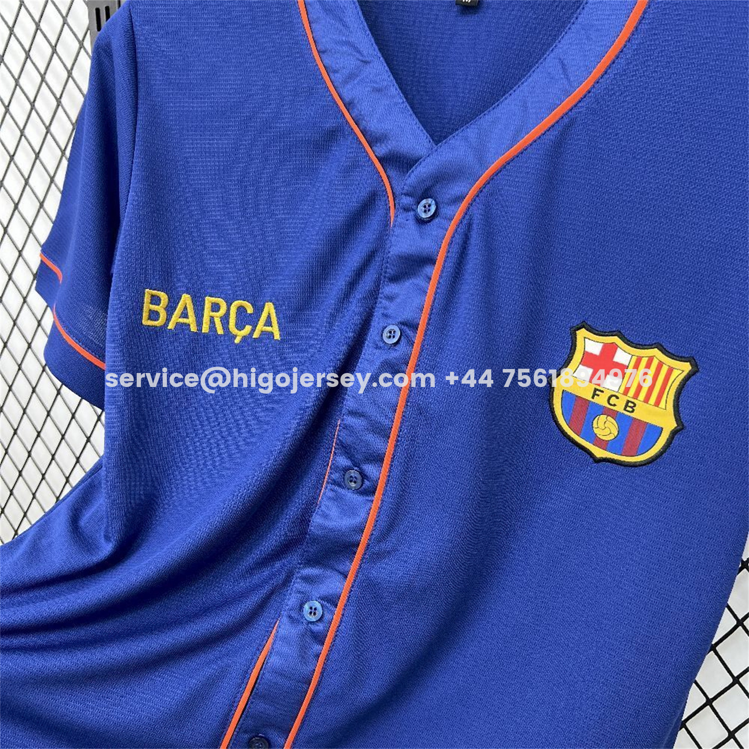Higojerseys-Barcelona 25-26 Blue Baseball Jersey