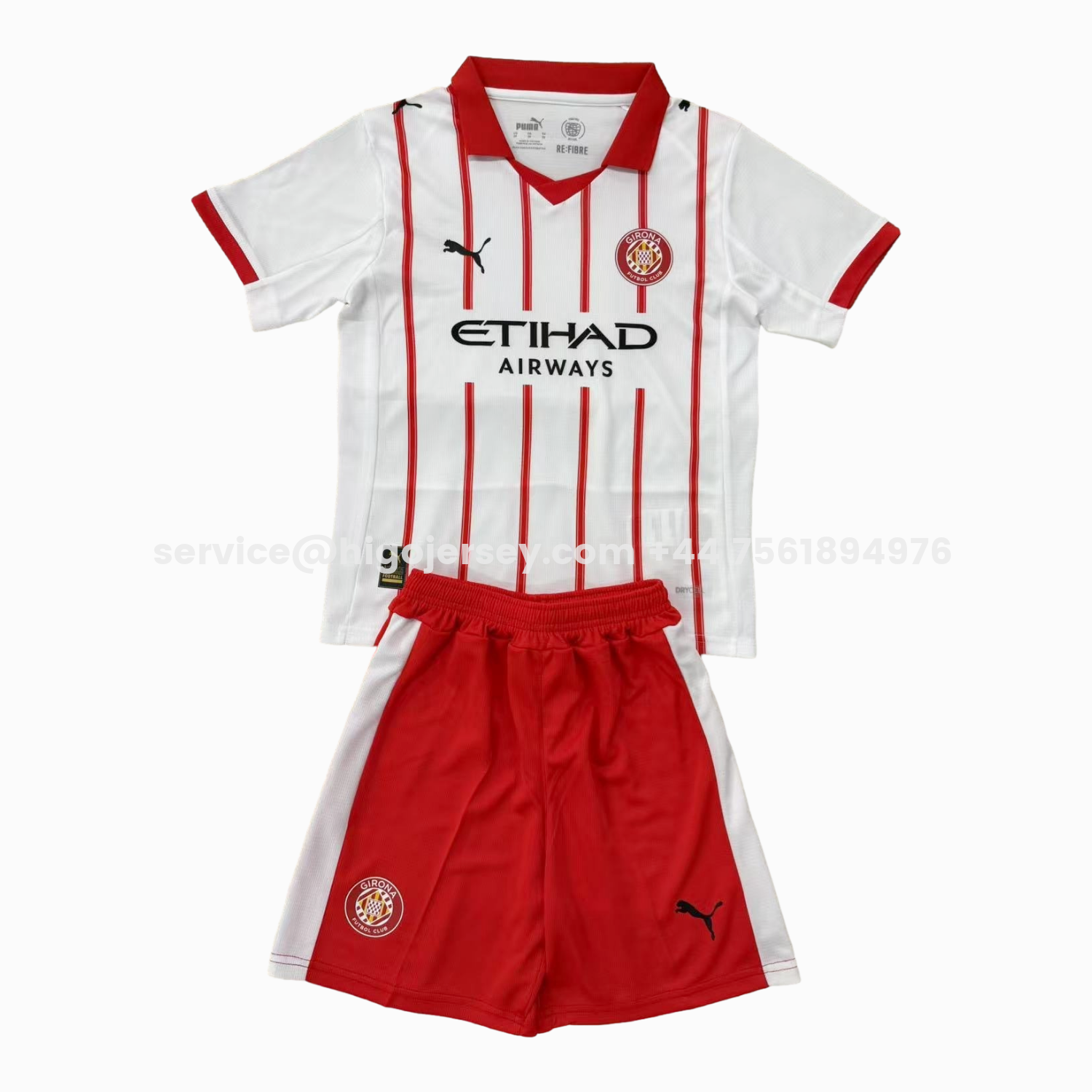 Higojerseys-Girona 25-26 Home Men's Adult Jersey Set - Fans Version