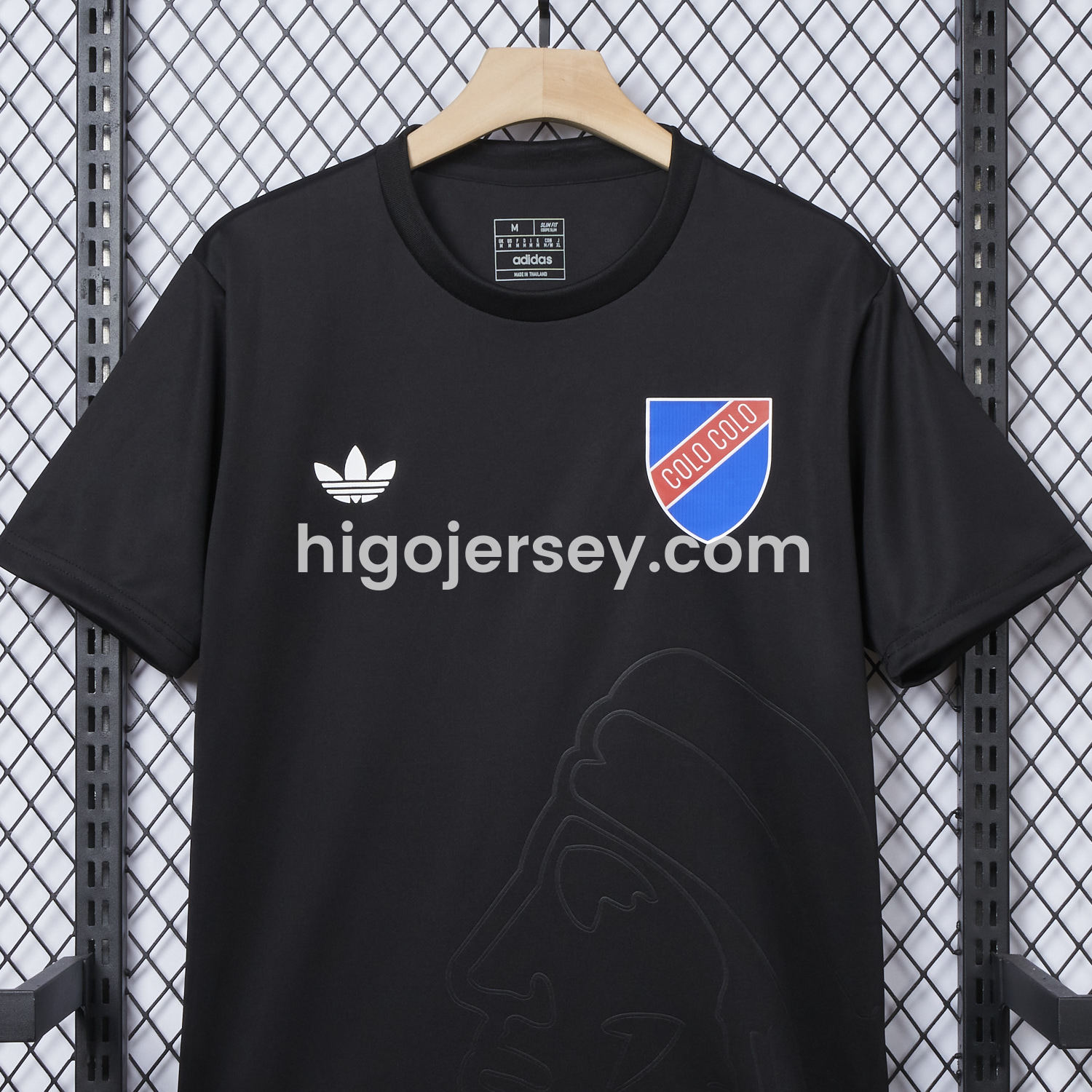 Higojerseys-Colo Colo 25-26 100th Anniversary Pure Black Special Jersey - Fans Version