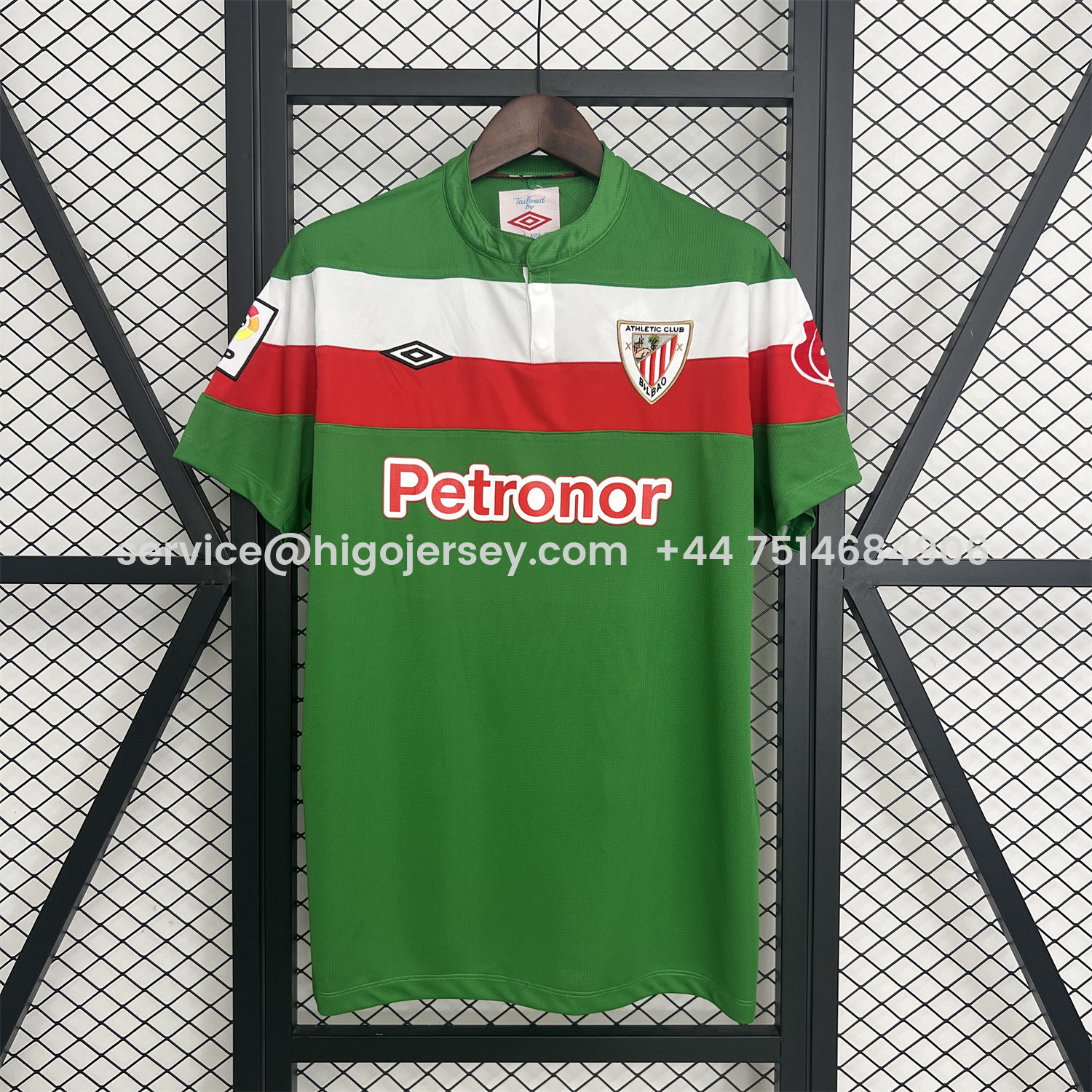 Higojerseys-Retro Athletic Bilbao 2011-12 Away Green Jersey