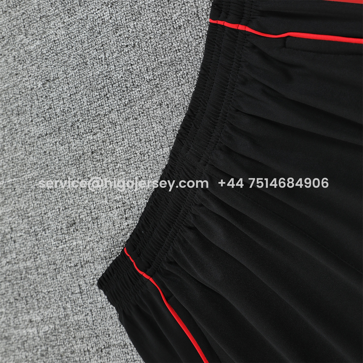 Higojerseys-Manchester United 25-26 Vest Training Set - Pure Red Vest & Black Shorts