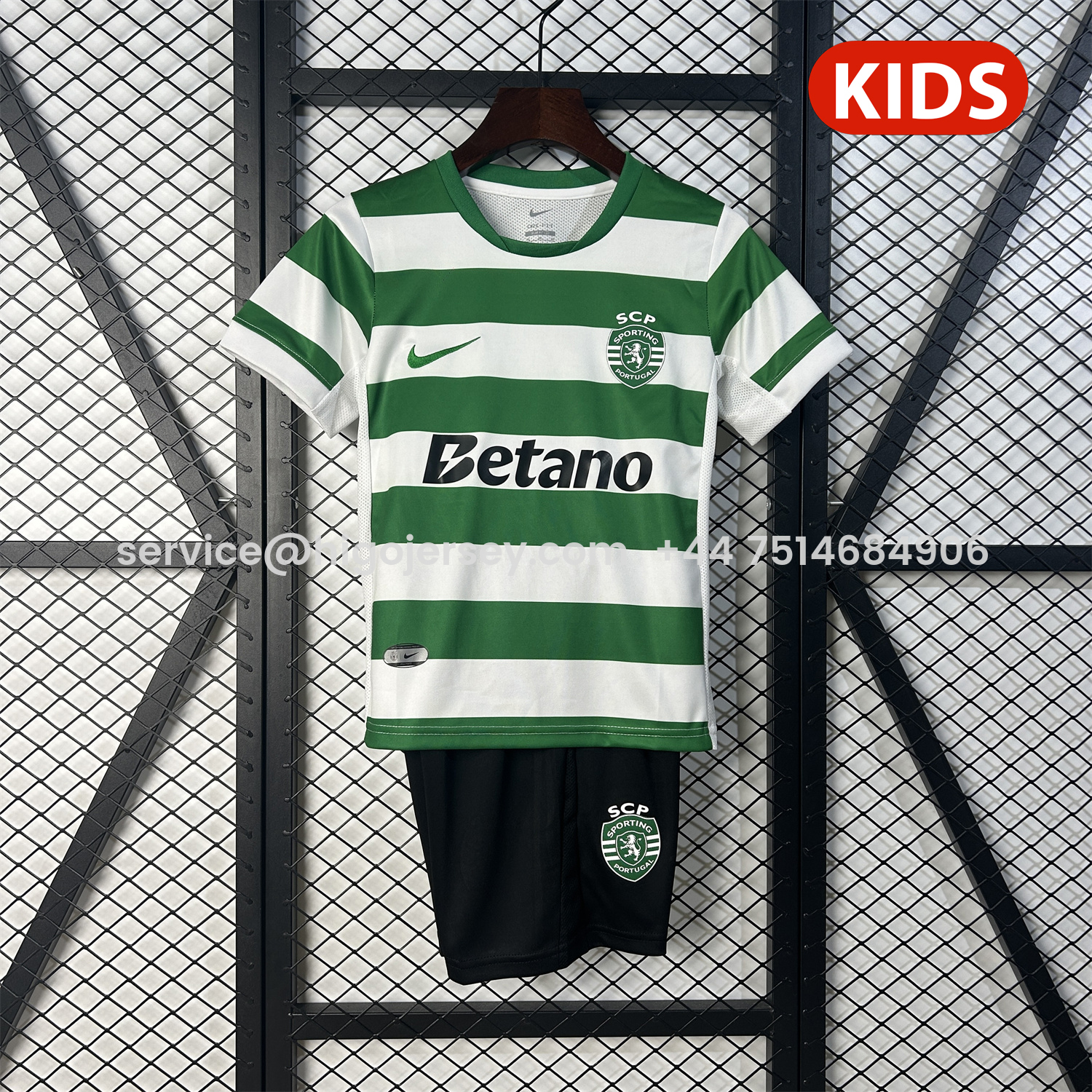 Higojerseys-Sporting CP 25-26 Home Kids Kit
