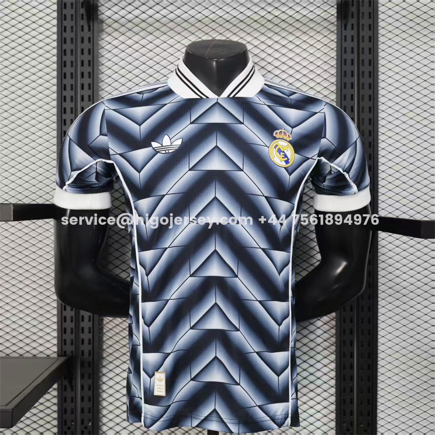 Higojerseys-Real Madrid 25-26 Refracted Black Light White Special Jersey - Player Version