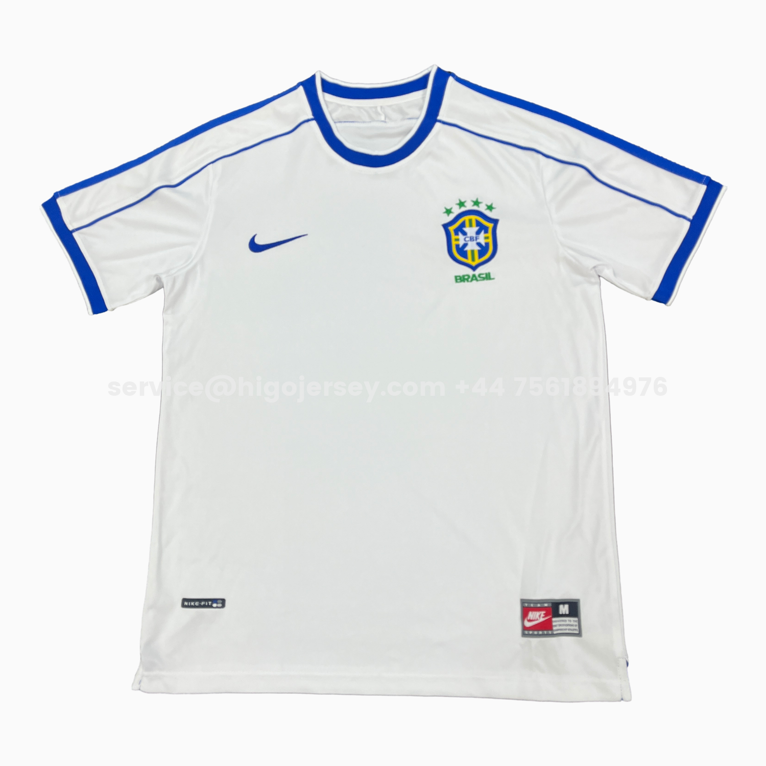 Higojerseys-Retro Brazil 1998 Goalkeeper White Jersey