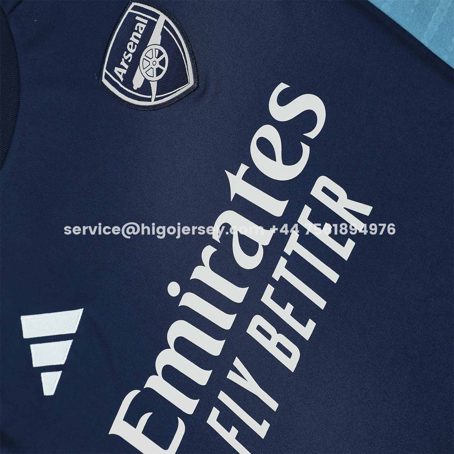 Higojerseys-Arsenal 25-26 Short-Sleeve Training Set - Deep Blue Top & Shorts