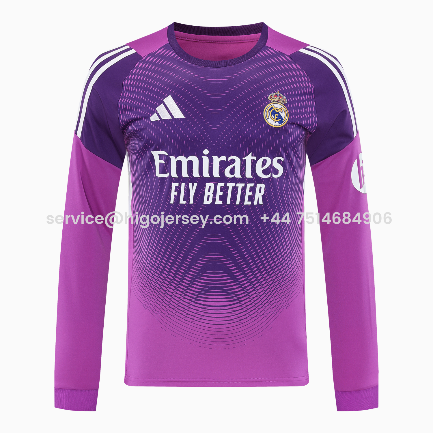 Higojerseys-Real Madrid 25-26 Longt-Sleeve Training Set - Purple Top & Purple Shorts