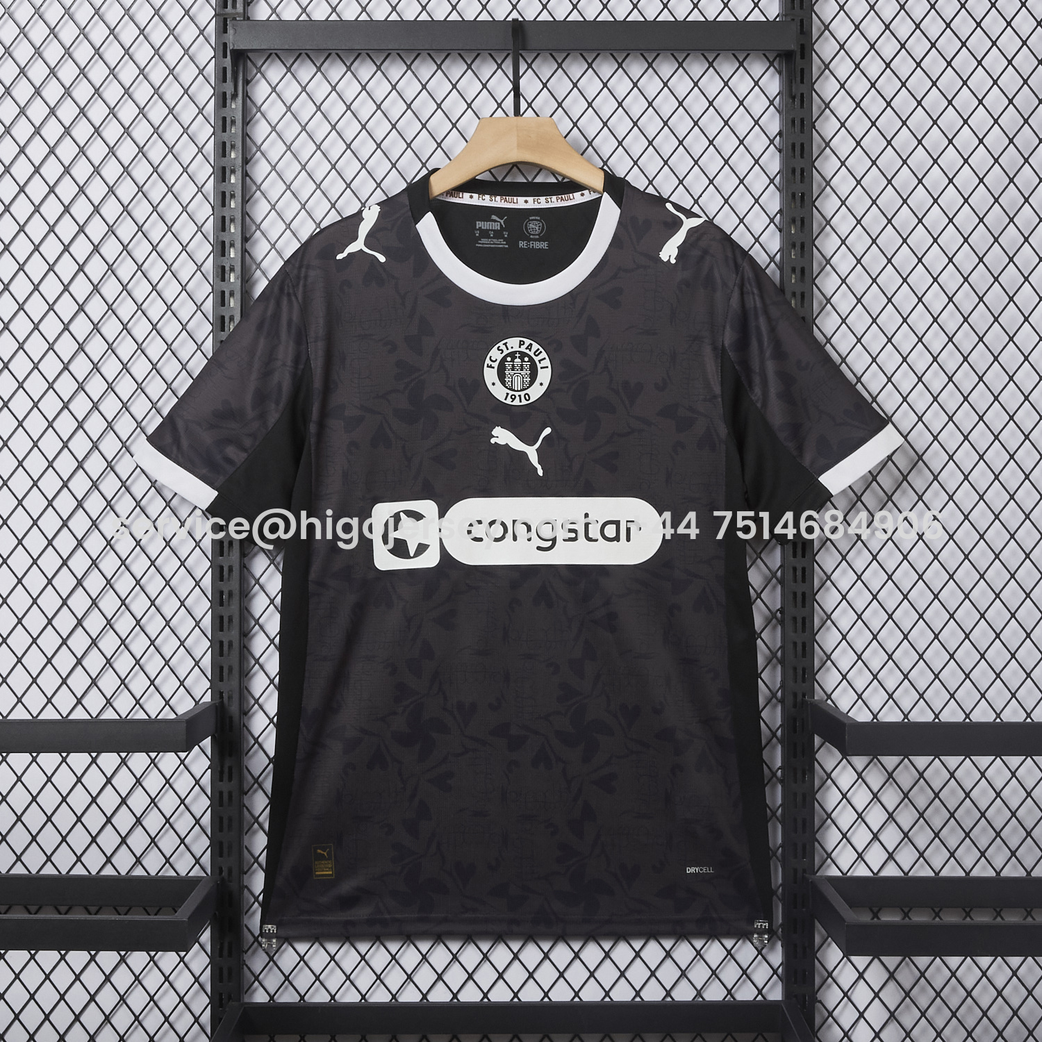 Higojerseys-St. Pauli 25-26 Third Black Jersey - Fans Version