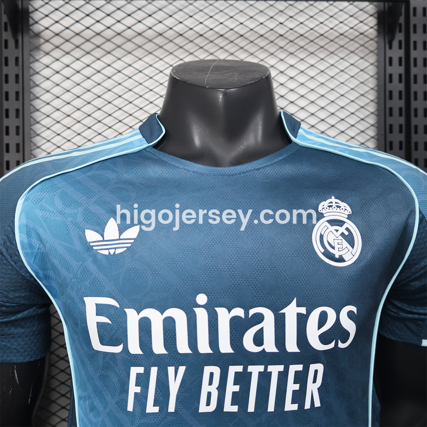 Higojerseys-Real Madrid 25-26 Blue Gradient Jersey with RMFC Pattern - Player Version