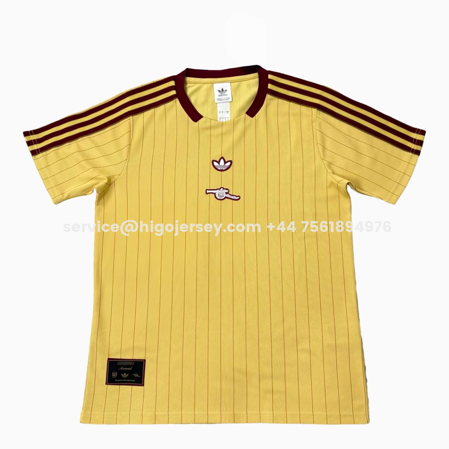 Higojerseys-Arsenal 25-26 Trefoil Yellow Travel Jersey - Fans Version