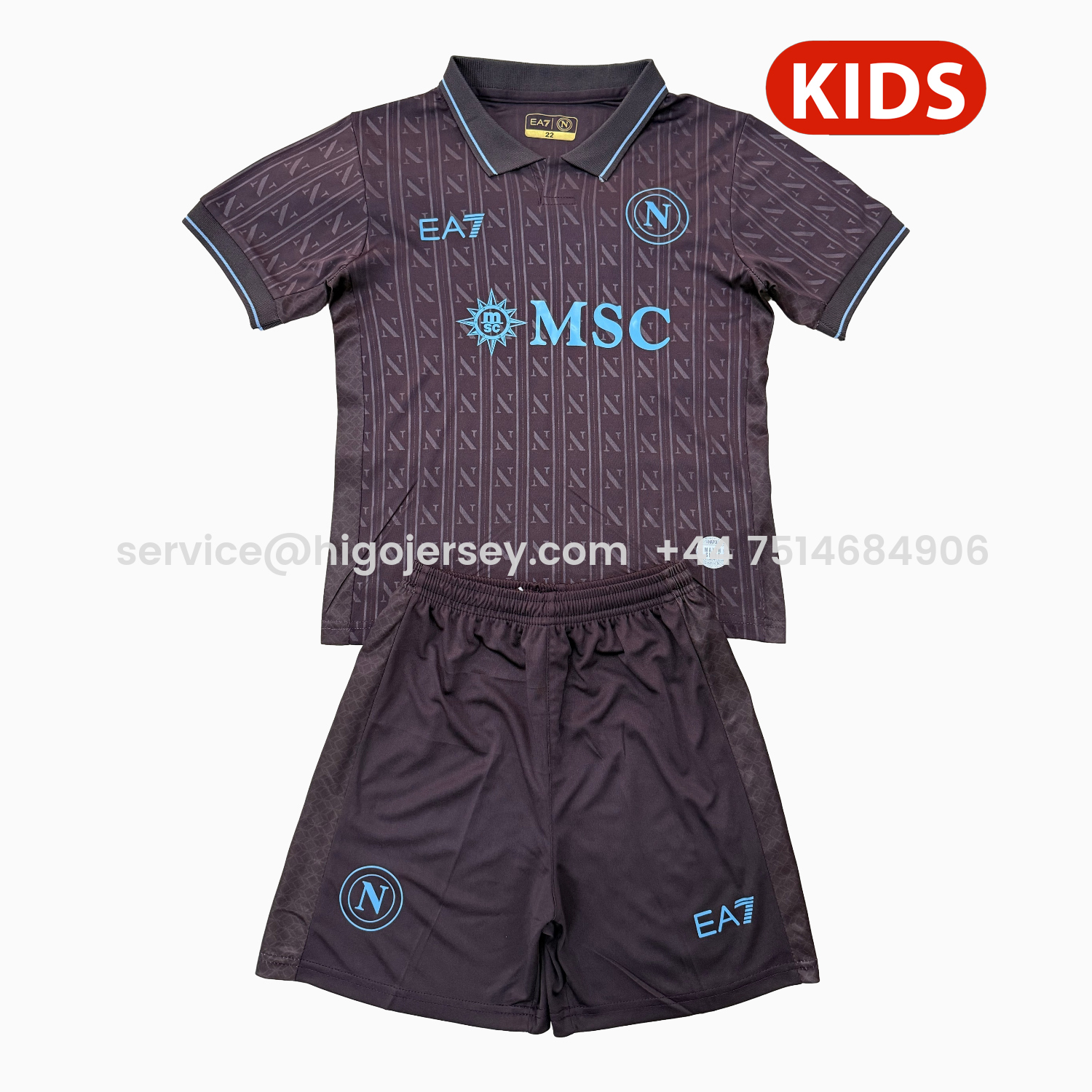 Higojerseys-Napoli 25-26 Third Kids Kit