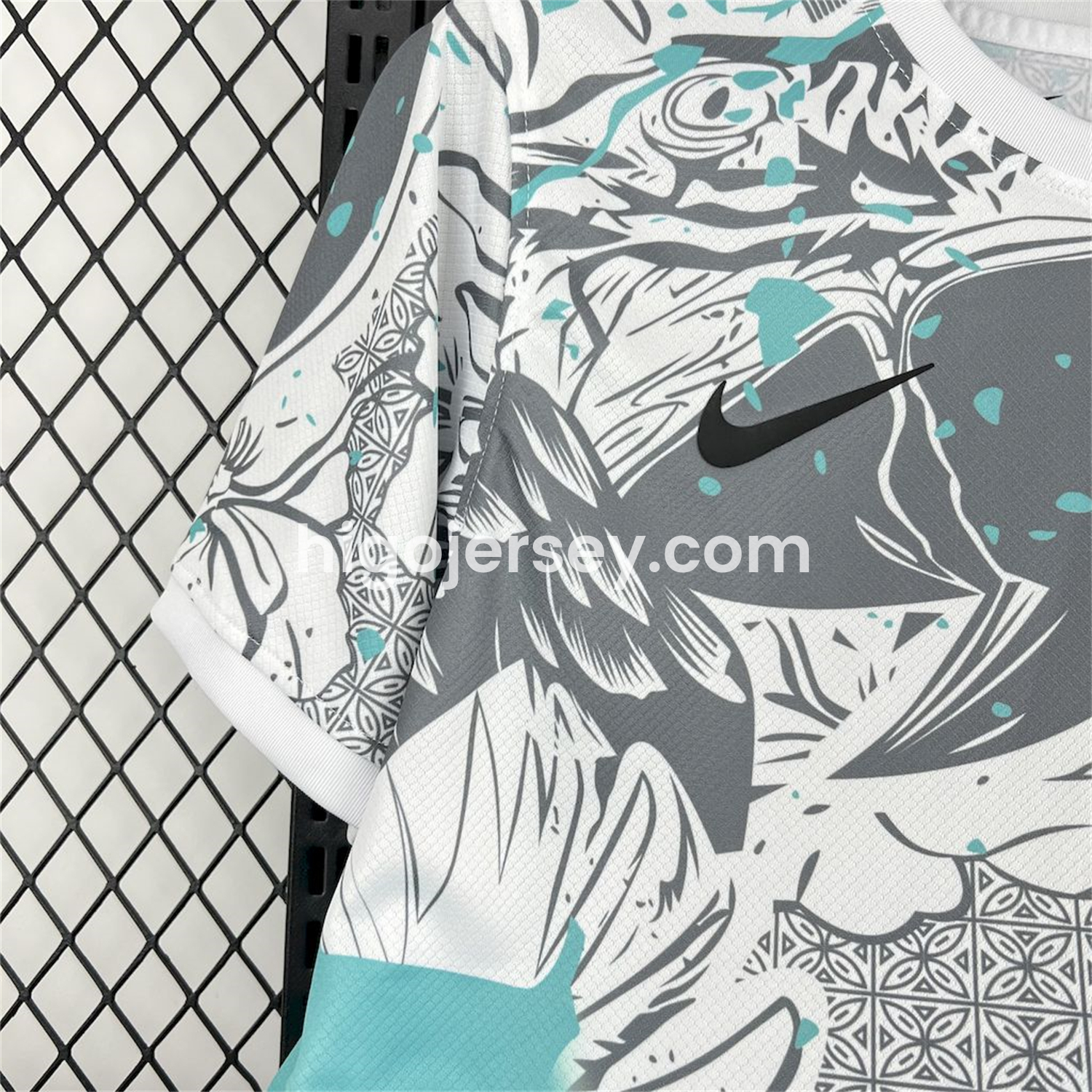 Higojerseys-Brazil 2025 Blue Macaw Special Edition White Jersey - Fans Version