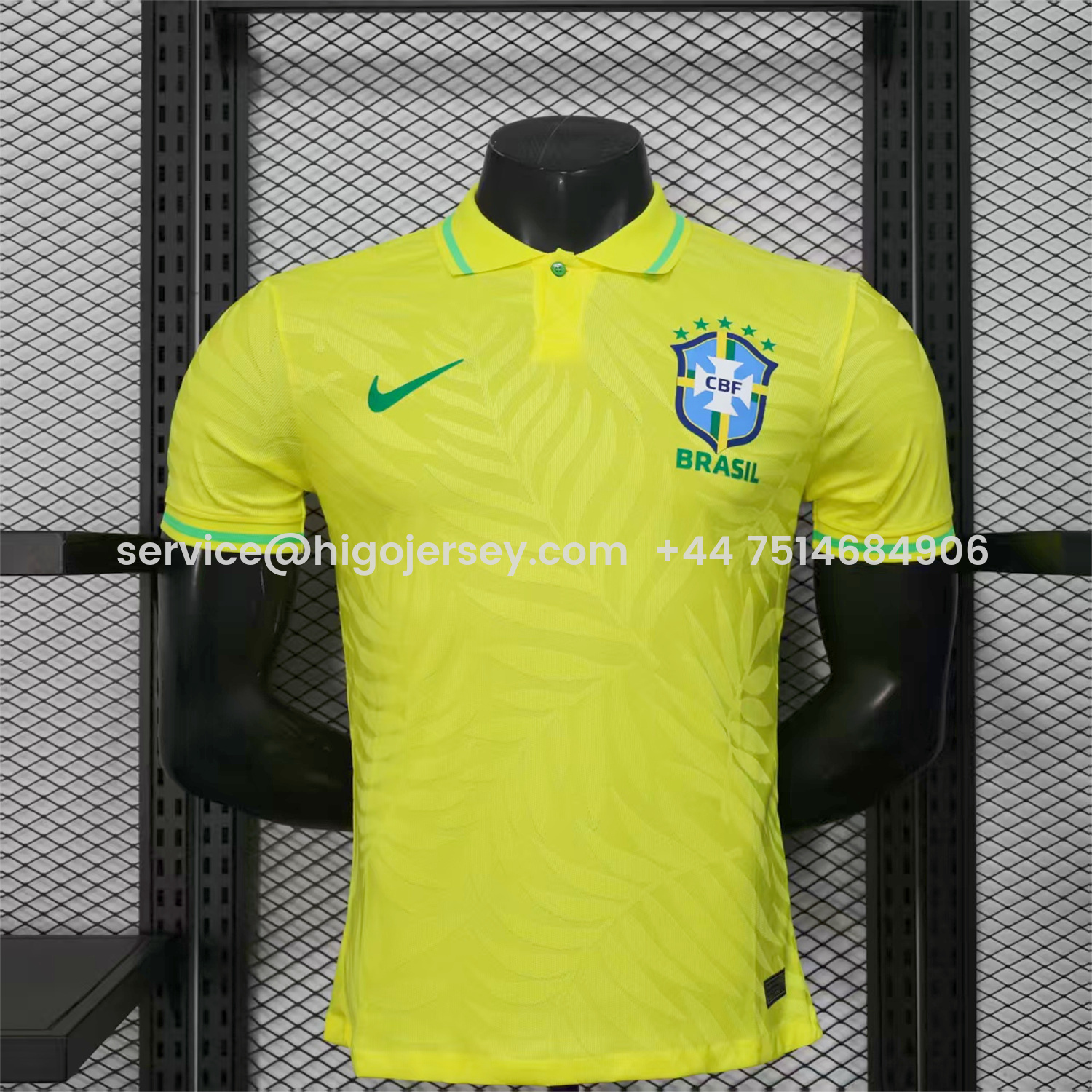 Higojerseys-Brazil 25-26 Fern Yellow Polo Jersey - Player Version