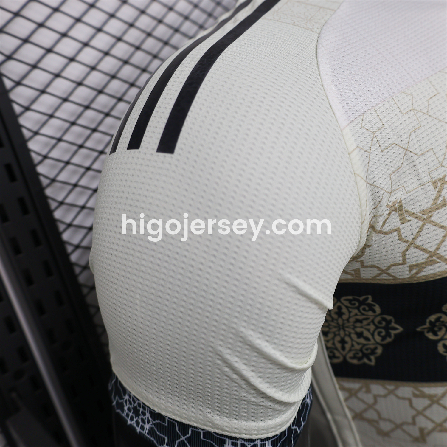 Higojerseys-Algeria 25-26 Light Yellow with Black Classical Pattern Jersey - Player Version