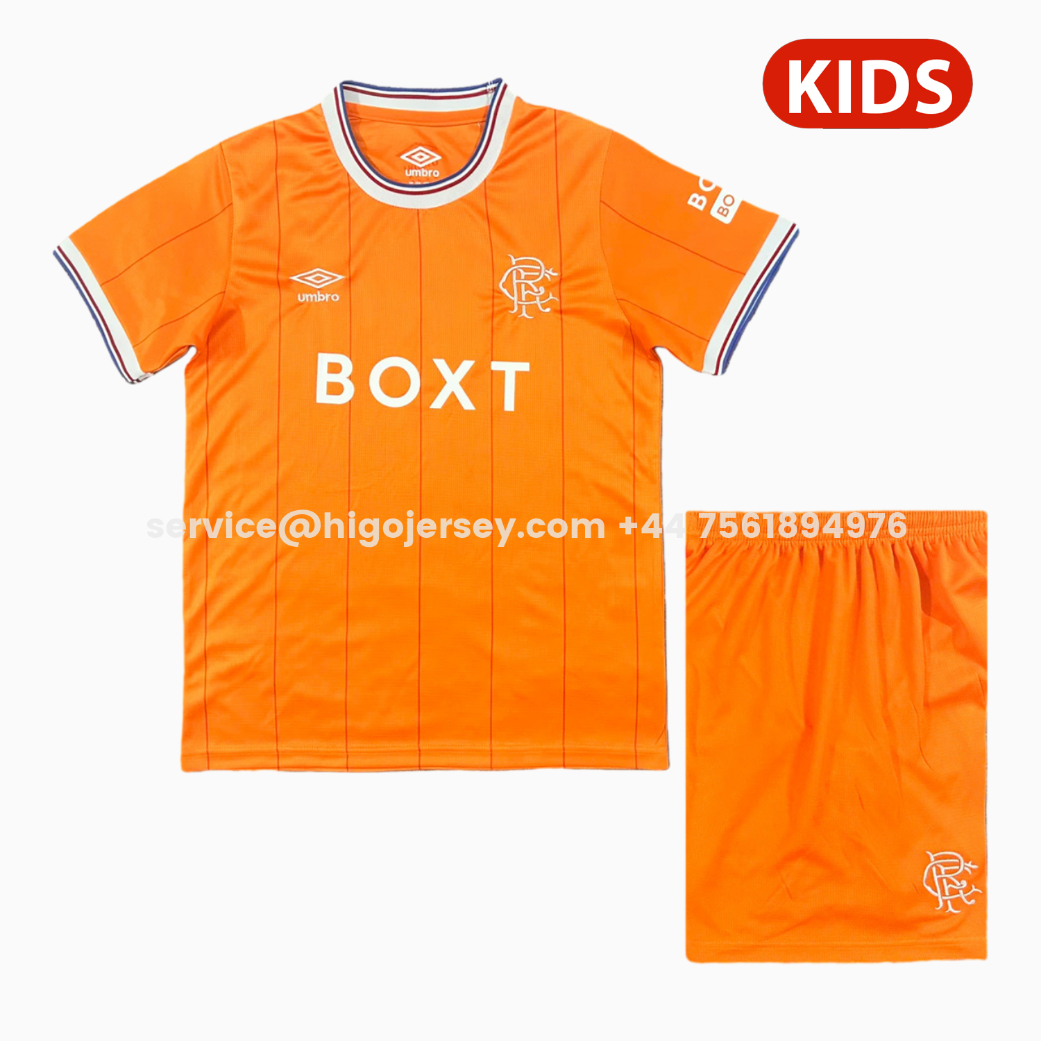 Higojerseys-Glasgow Rangers 25-26 Fourth Kids Kit
