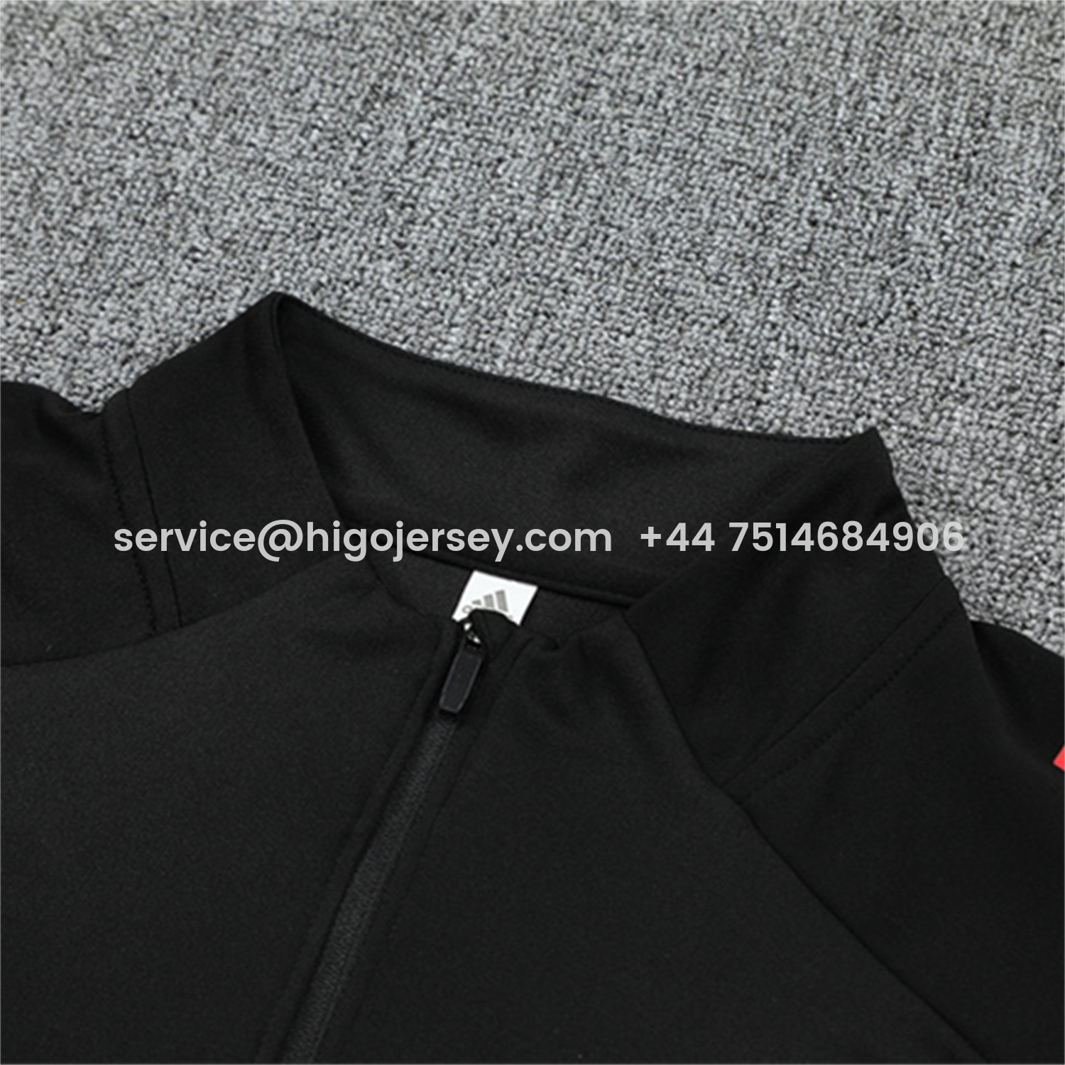 Higojerseys-Ajax 25-26 Kids Long Sleeve Training Set - Black Top and Black Pants