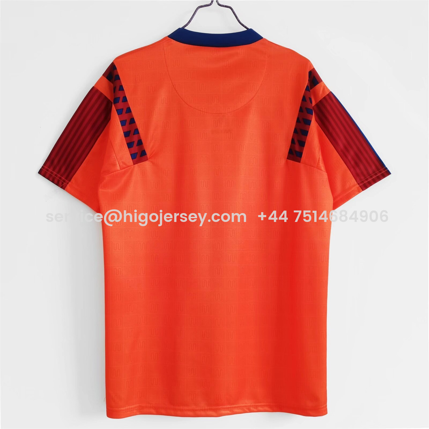 Higojerseys-Retro Barcelona 1991-92 Away Orange Jersey