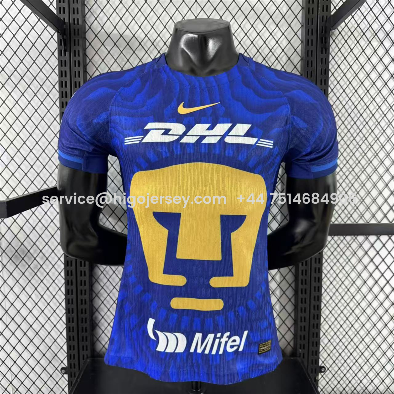 Higojerseys-Pumas UNAM 25-26 Away Blue Jersey - Player Version