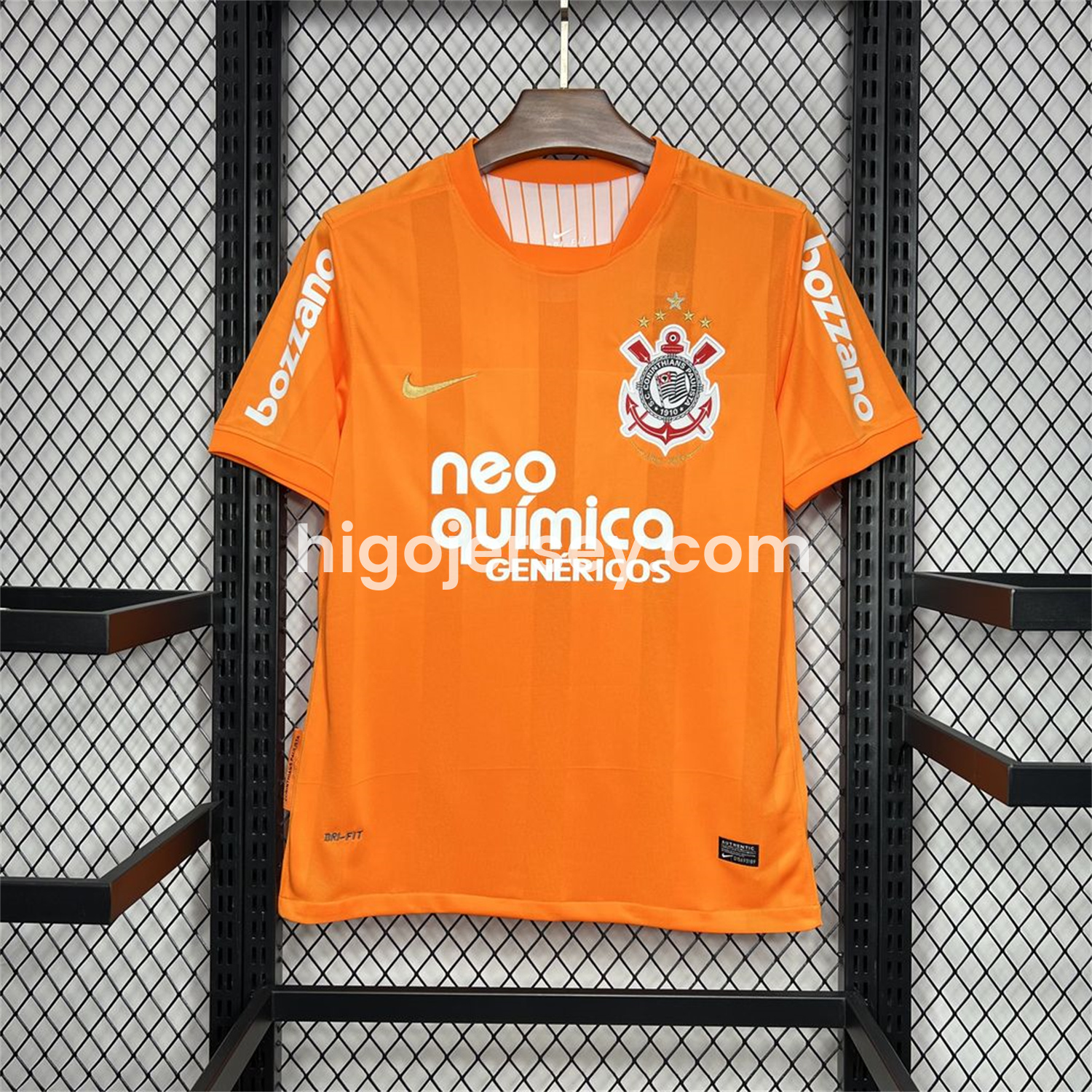 Higojerseys-Retro Corinthians 2010 Orange Goalkeeper Jersey