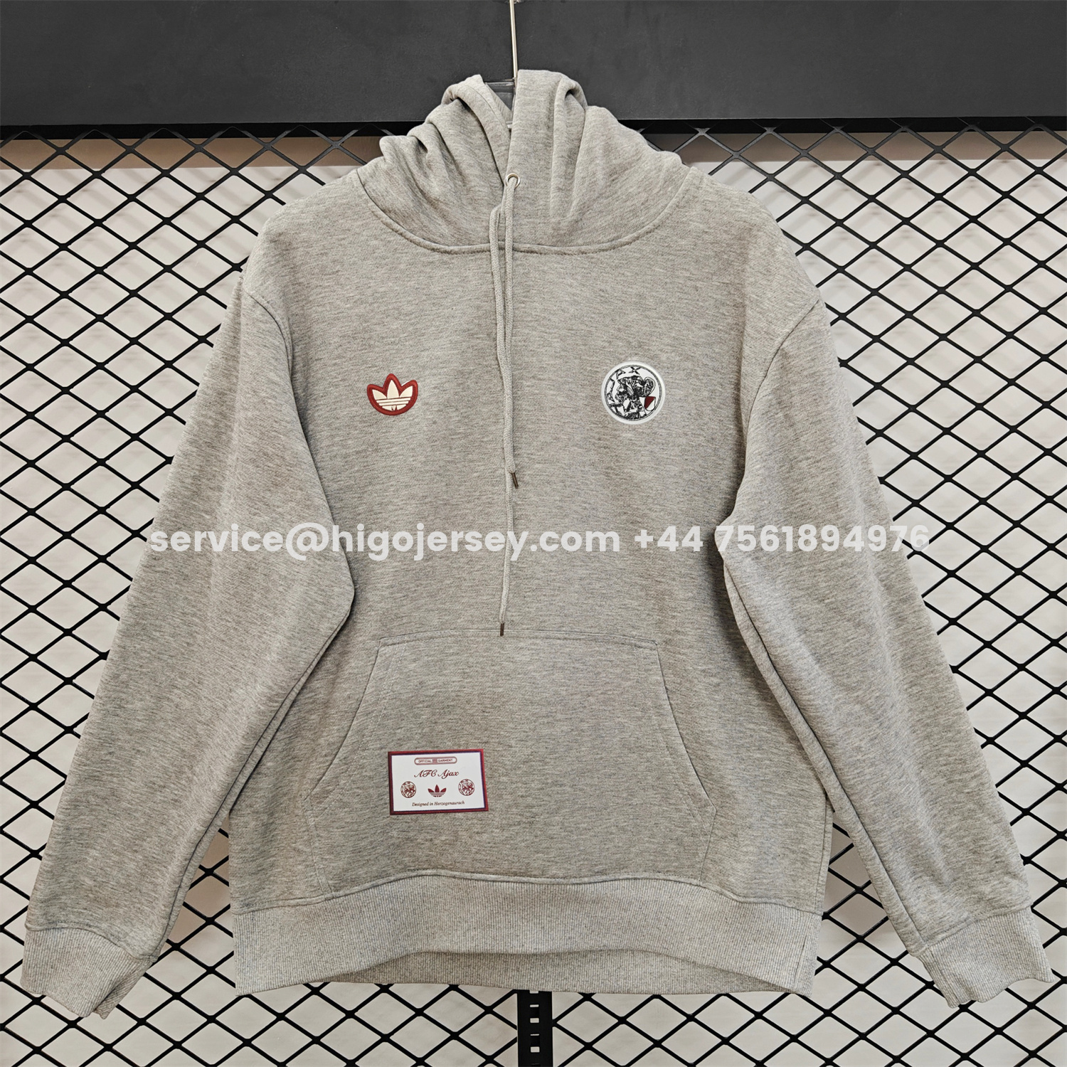 Higojerseys-Ajax 25-26 Originals Terrace Icon Unisex Pullover Hoodie