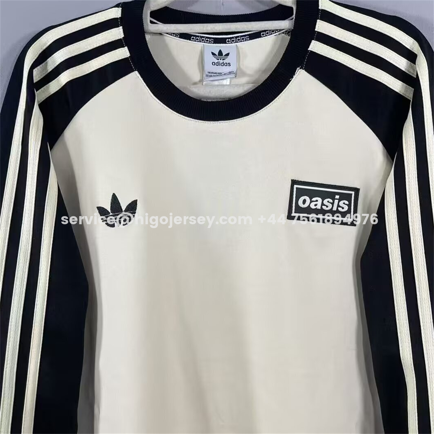 Higojerseys-Adidas 25-26 Oasis Originals Tour Cream Long Sleeves Jersey - Fans Version
