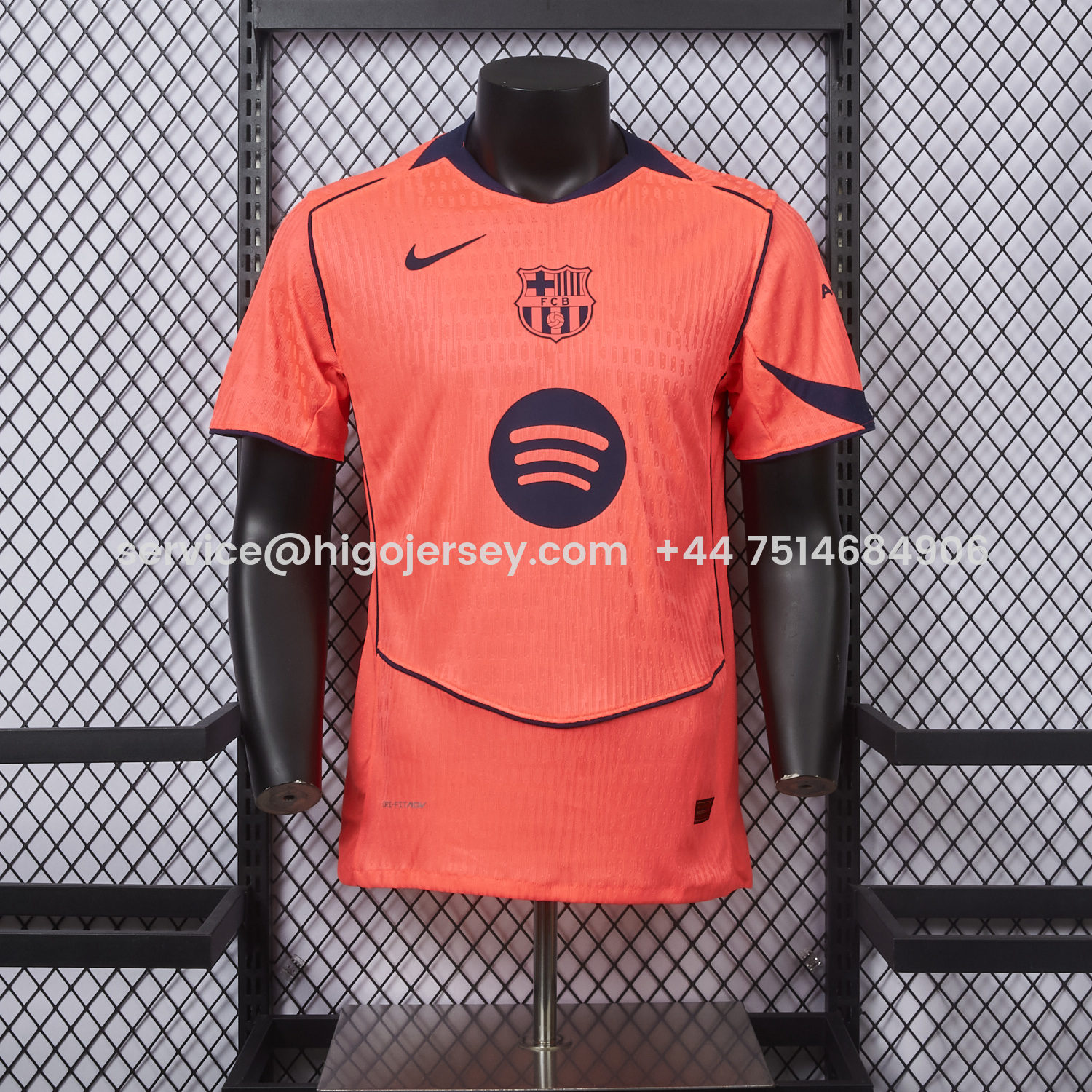Higojerseys-Barcelona 25-26 Third Orange Jersey - Player Version