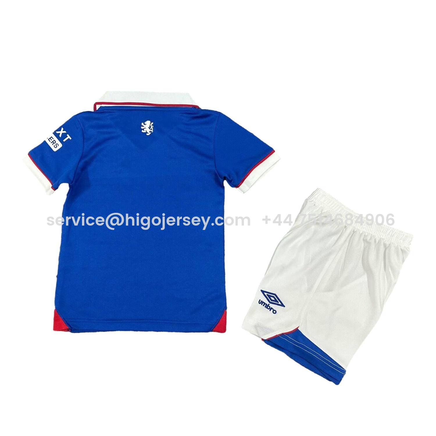 Higojerseys-Glasgow Rangers 25-26 Home Kids Kit