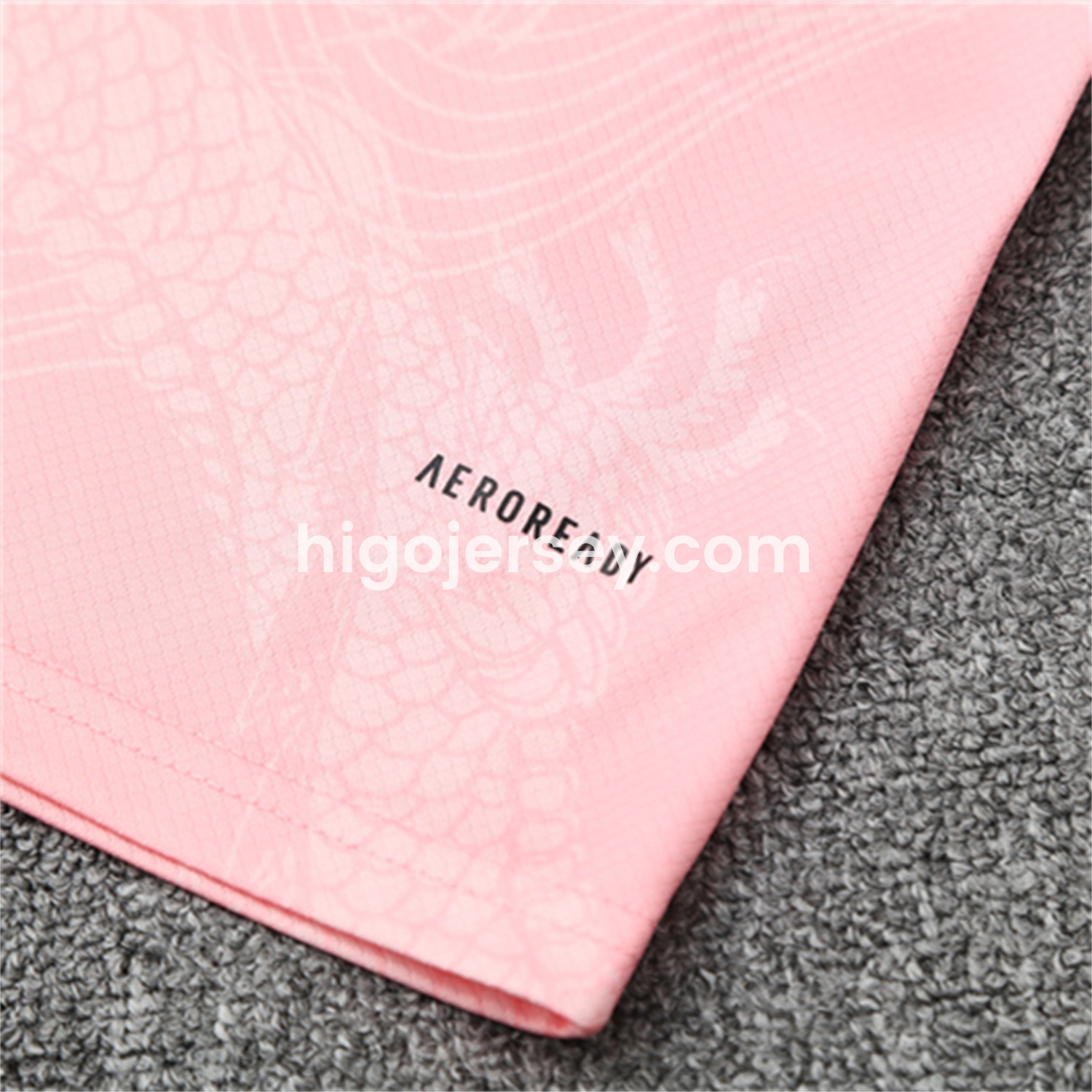 Higojerseys-Real Madrid 25-26 Short-Sleeve Training Set - Pink Black Top & Black Shorts