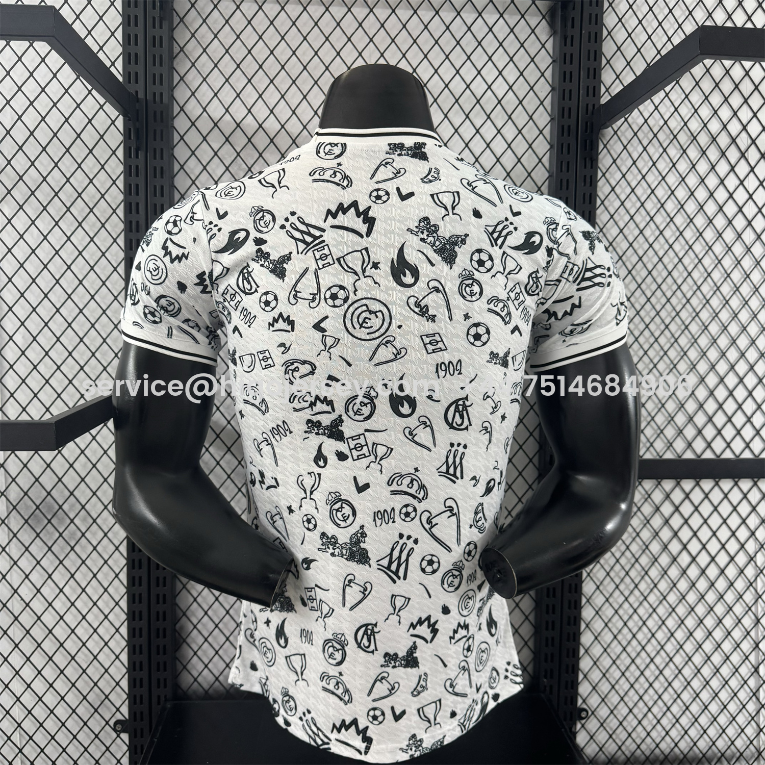 Higojerseys-Real Madrid 25-26 White Special Jersey with Black Emoji Icons - Player Version