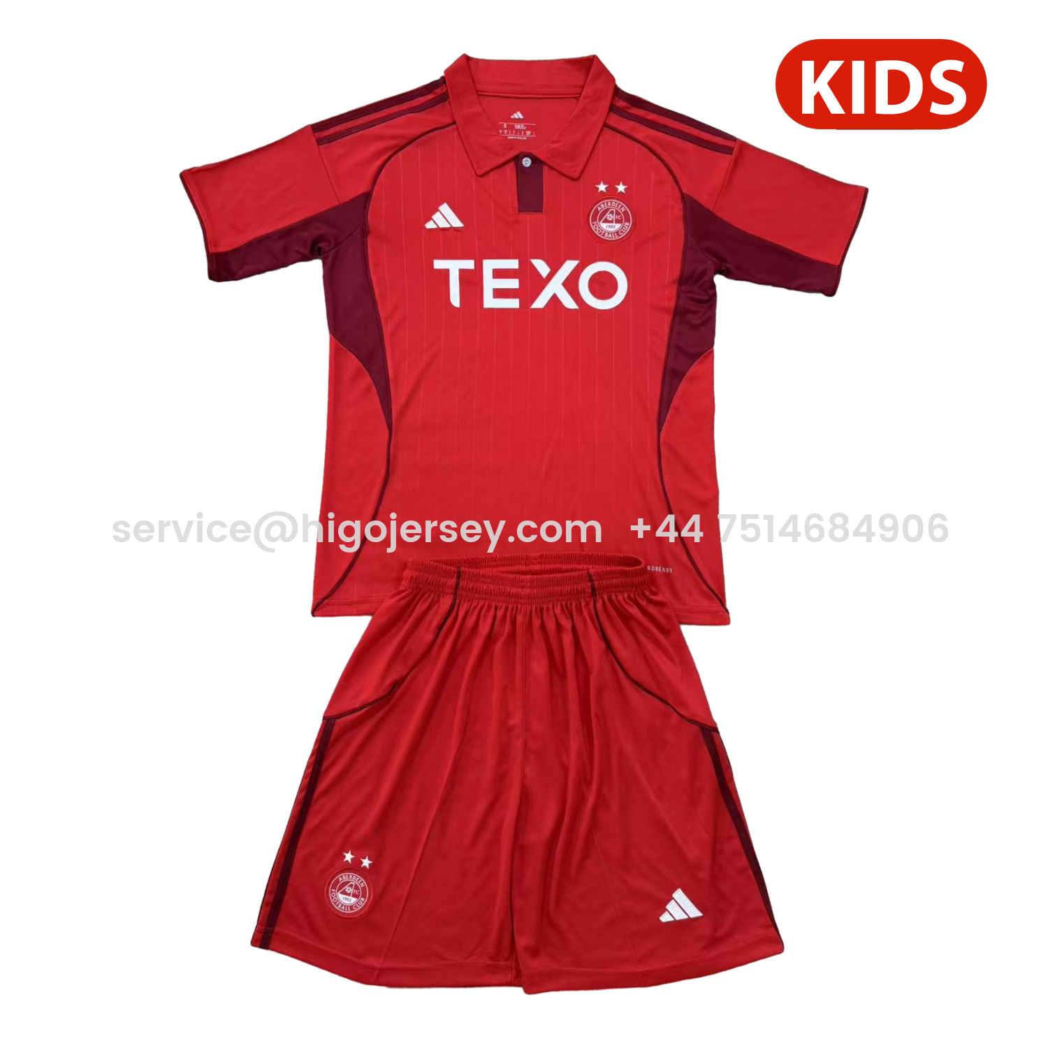 Higojerseys-Aberdeen 25-26 Home Kids Kit