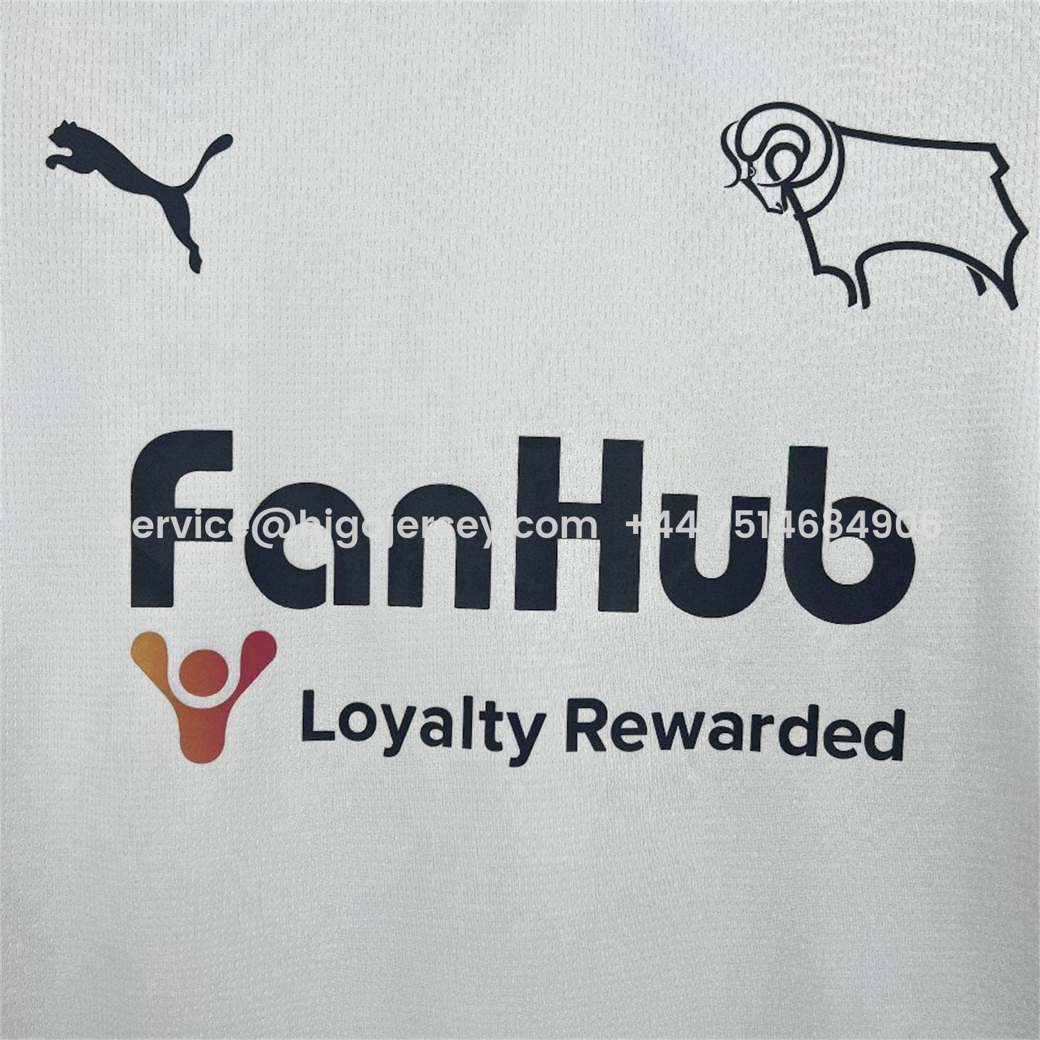 Higojerseys-Derby County 25-26 Home Jersey - Fans Version