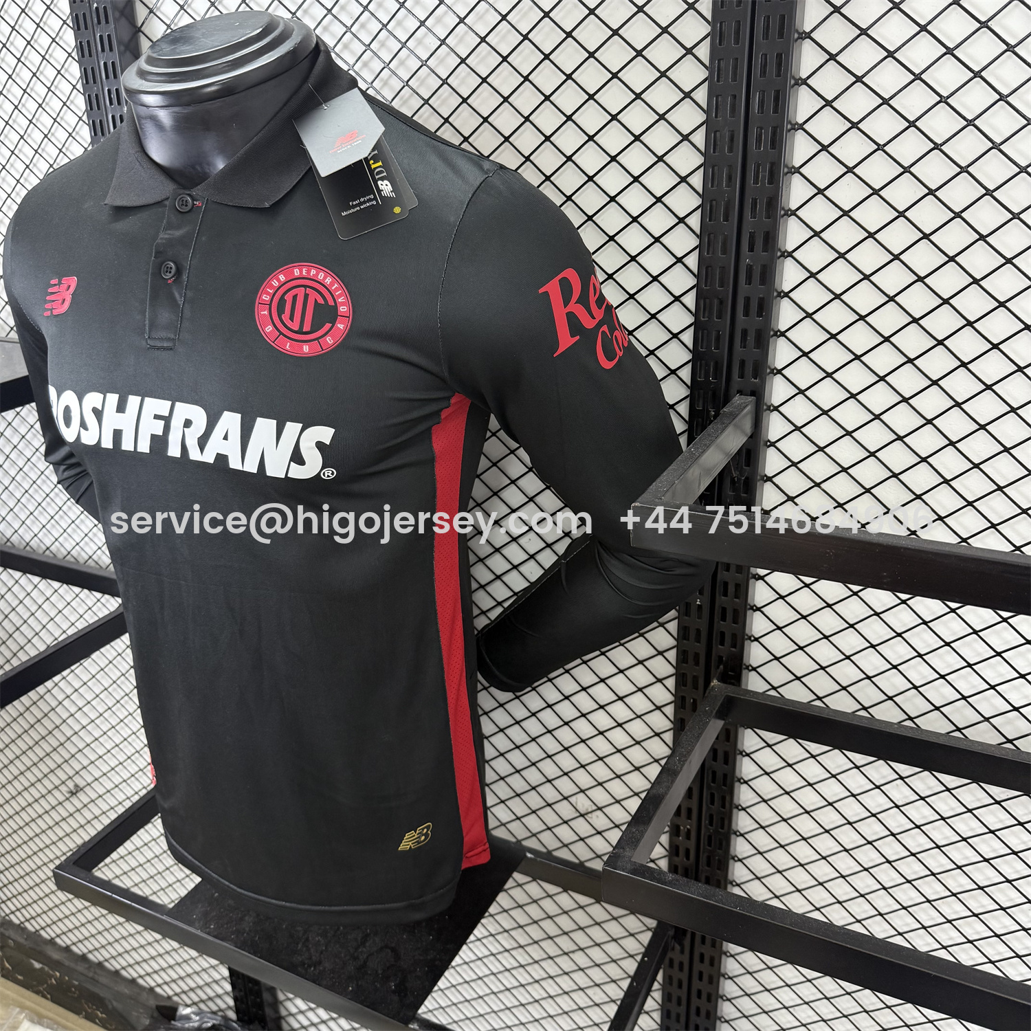 Higojerseys-Toluca 25-26 Third Black Long Sleeves Jersey - Player Version