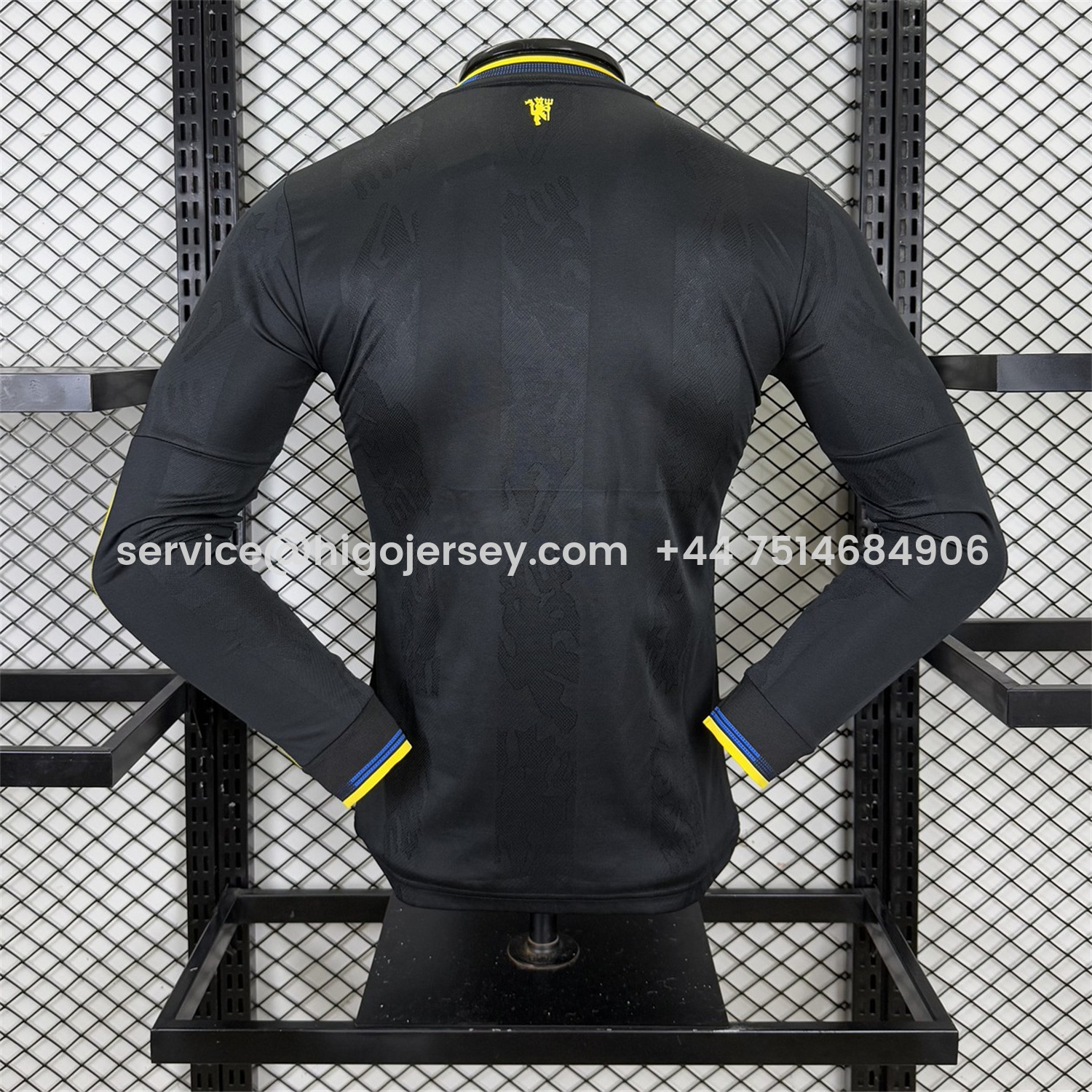 Higojerseys-Manchester United 25-26 Third Black Long Sleeves Jersey - Player Version