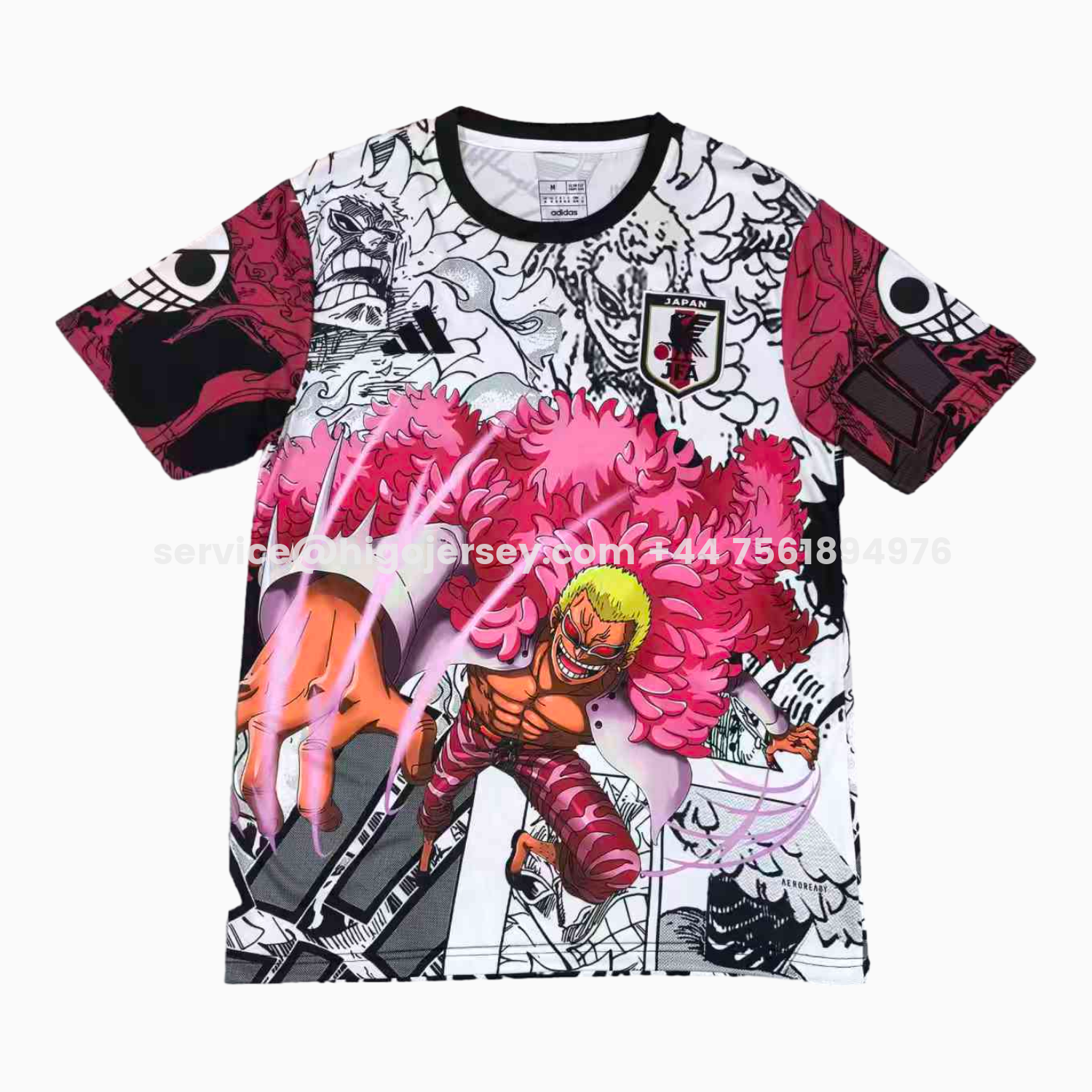 Higojerseys-Japan 25-26 Pink Doflamingo White Special Jersey - Fans Version