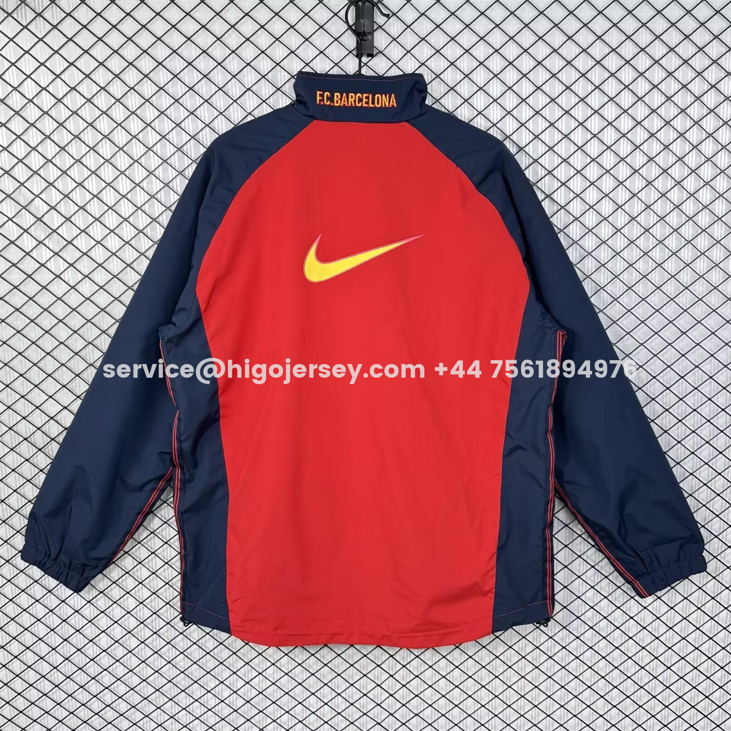 Higojerseys-Retro Barcelona 1998-00 Home Windbreaker Jacket - Red