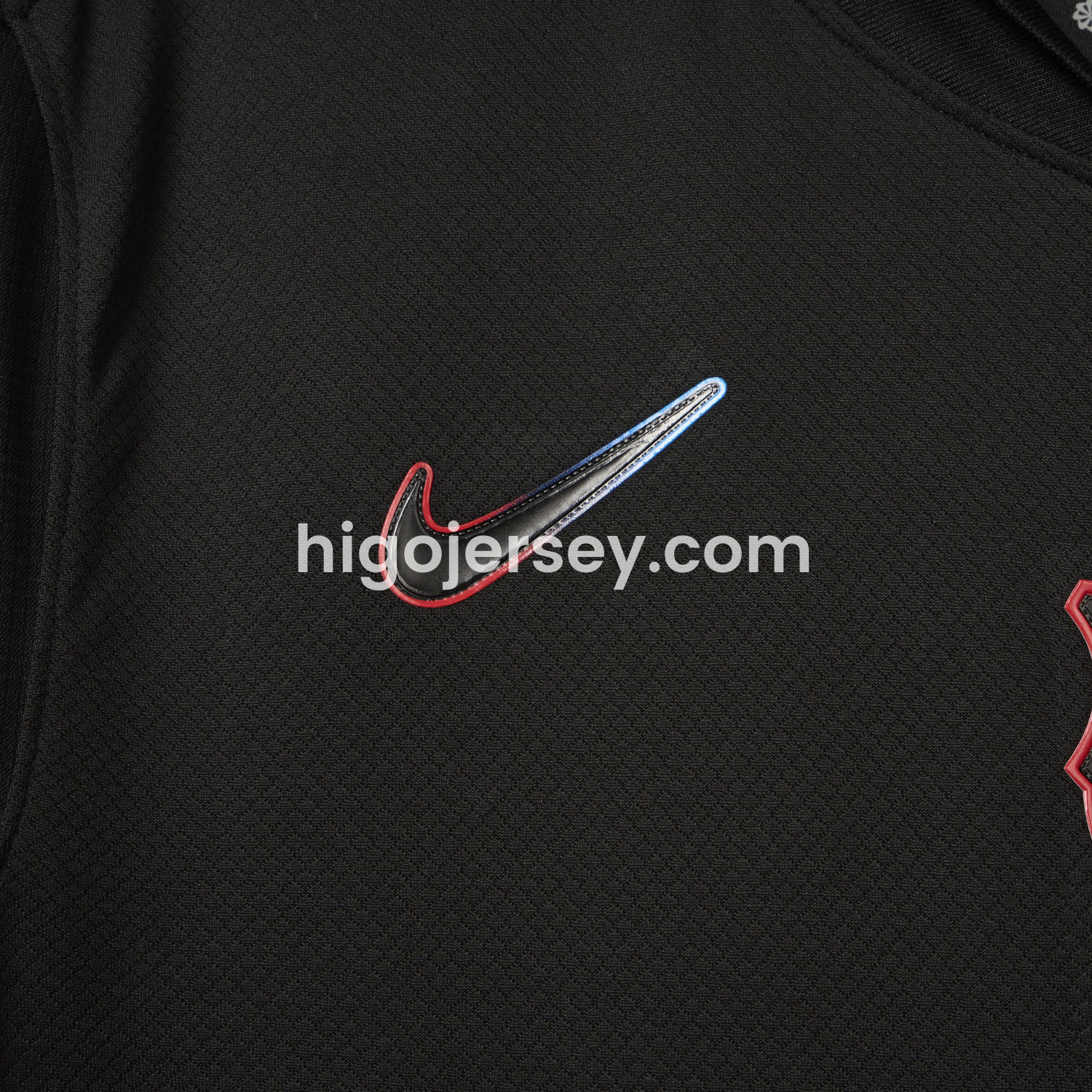 Higojerseys-Barcelona x Travis Scott 24-25 Away Pure Black Jersey - Fans Version