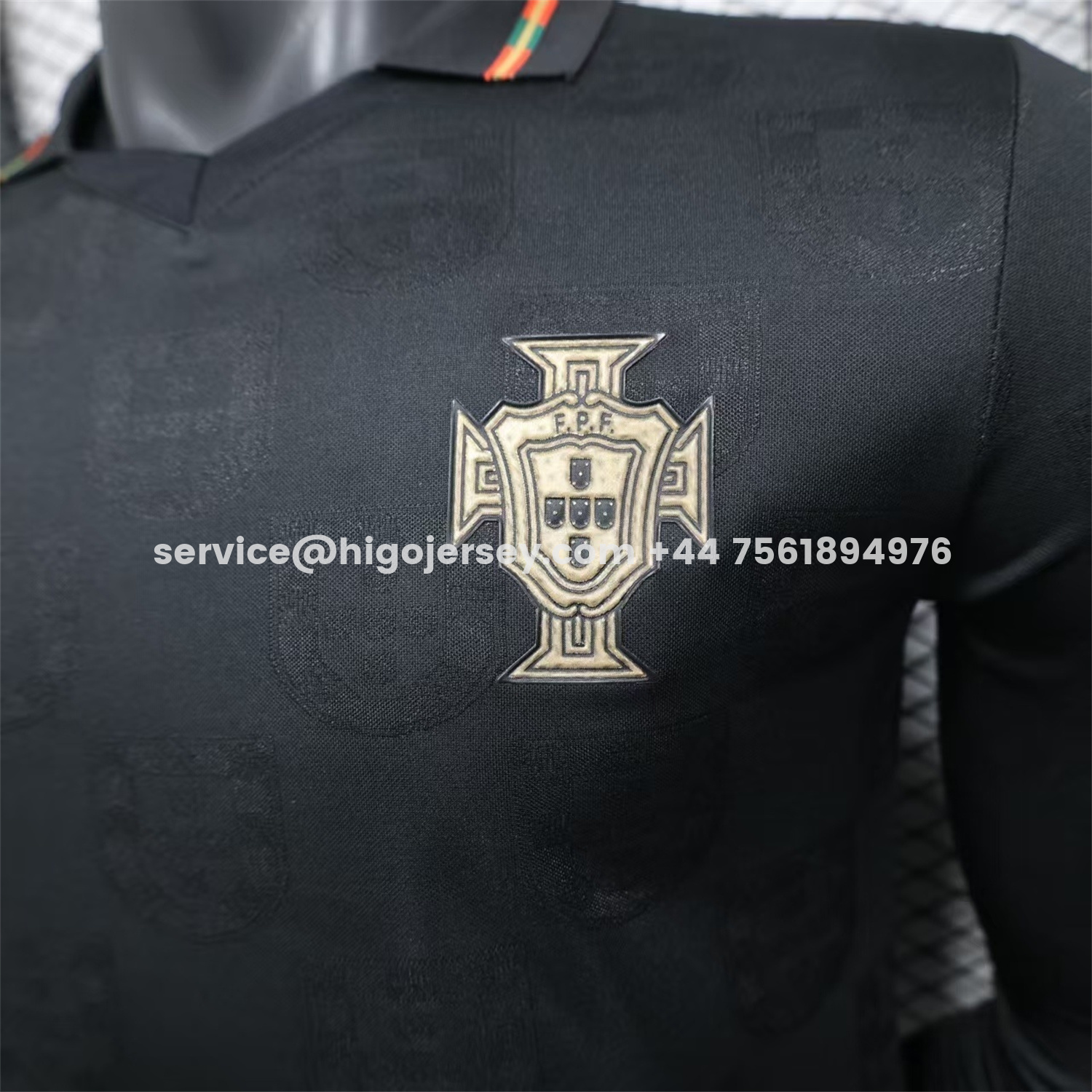 Higojerseys-Portugal 2026 Away Black Long Sleeves Jersey - Player Version