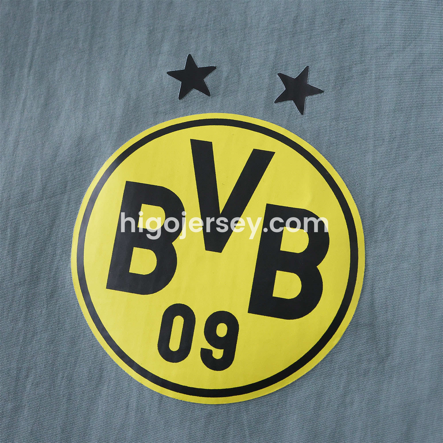 Higojerseys-Borussia Dortmund 24-25 Retro Style Double Sided Reversible Windbreaker - Black & Grey