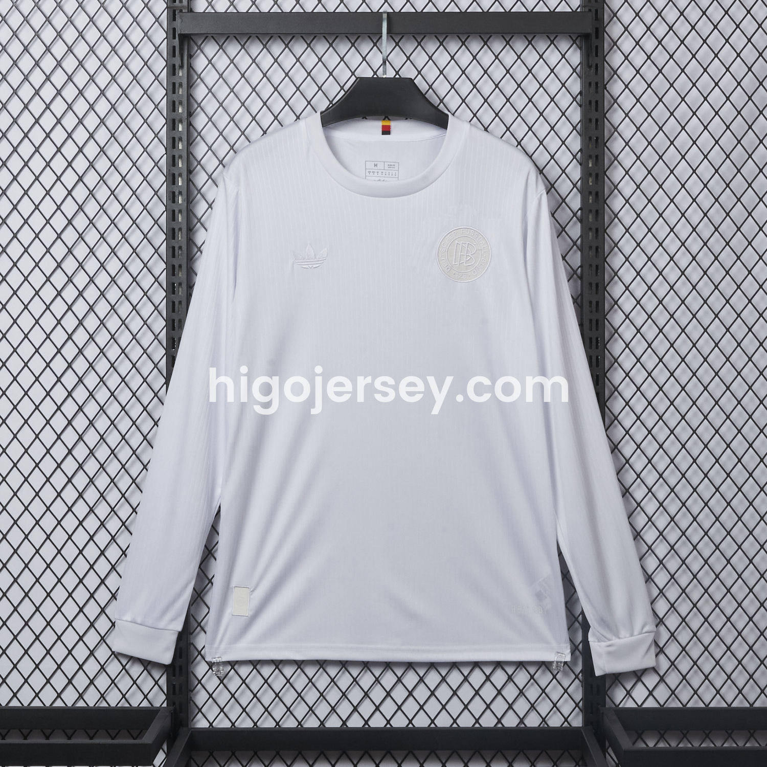 Higojerseys-Germany 2025 125-Year Anniversary Pure White Long Sleeves Jersey - Fans Version