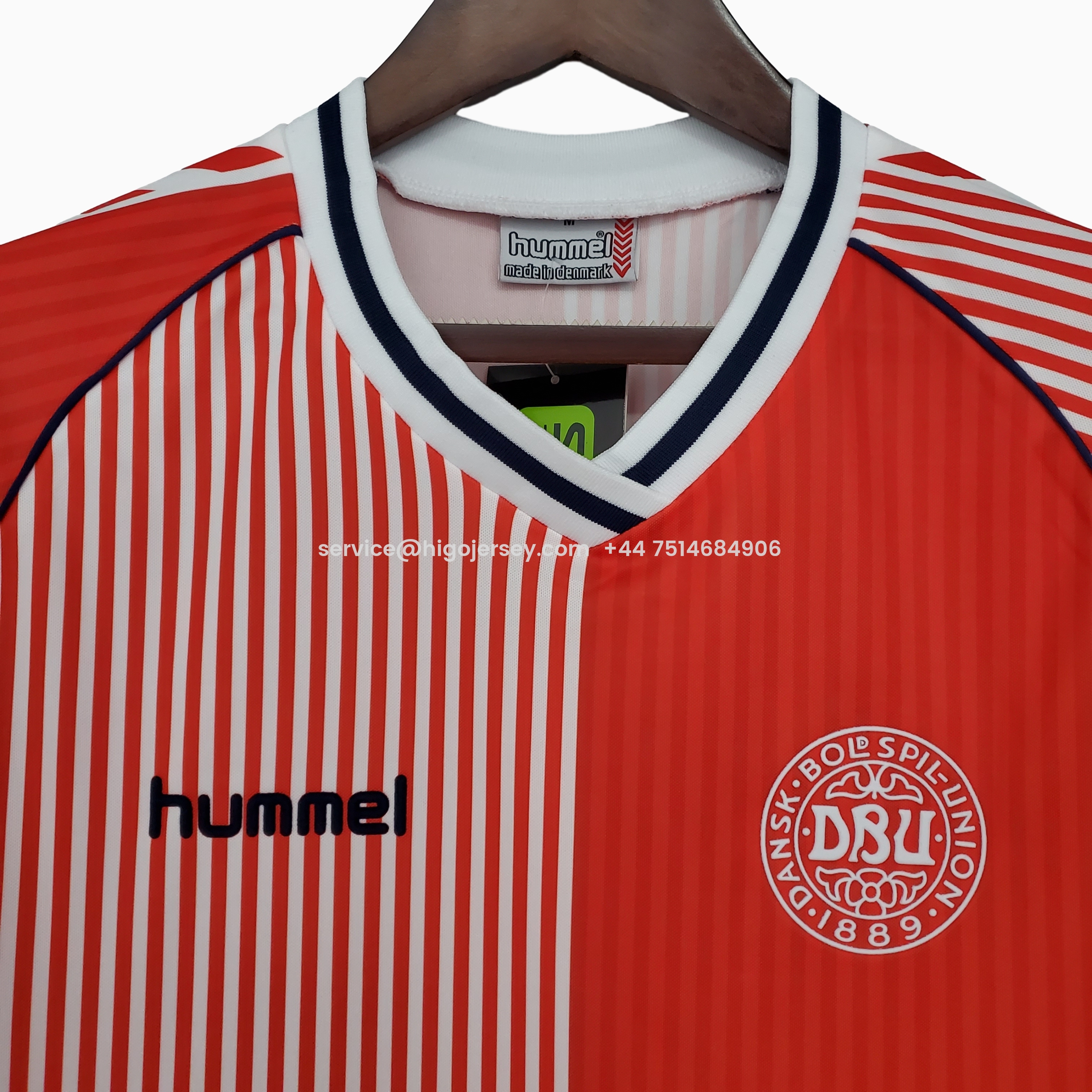 Higojerseys-Retro Denmark 1986 Home Stadium Jersey